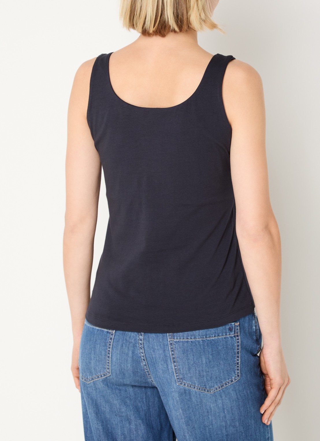 River Woods Tanktop met ronde hals - achterkant donkerblauw