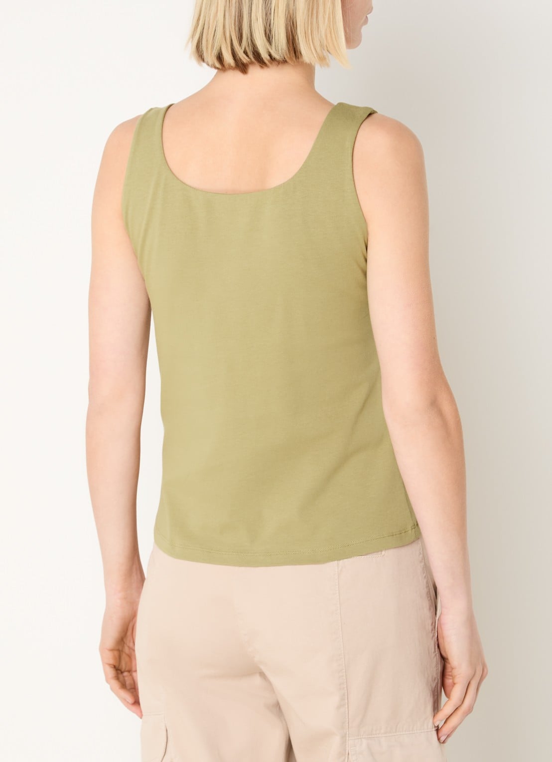River Woods Tanktop met ronde hals - achterkant olijfgroen