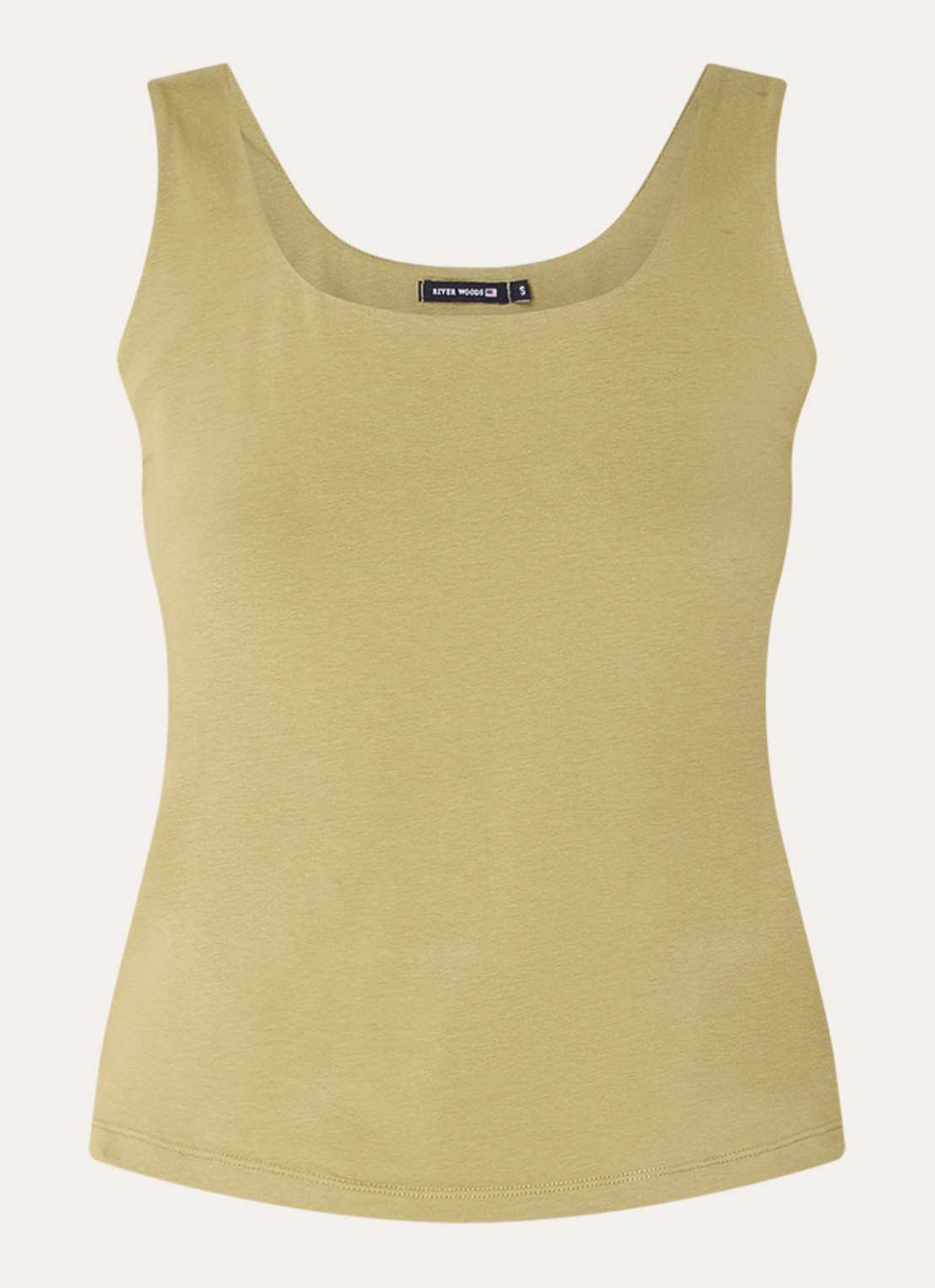 River Woods Tanktop met ronde hals - voorkant 2 olijfgroen
