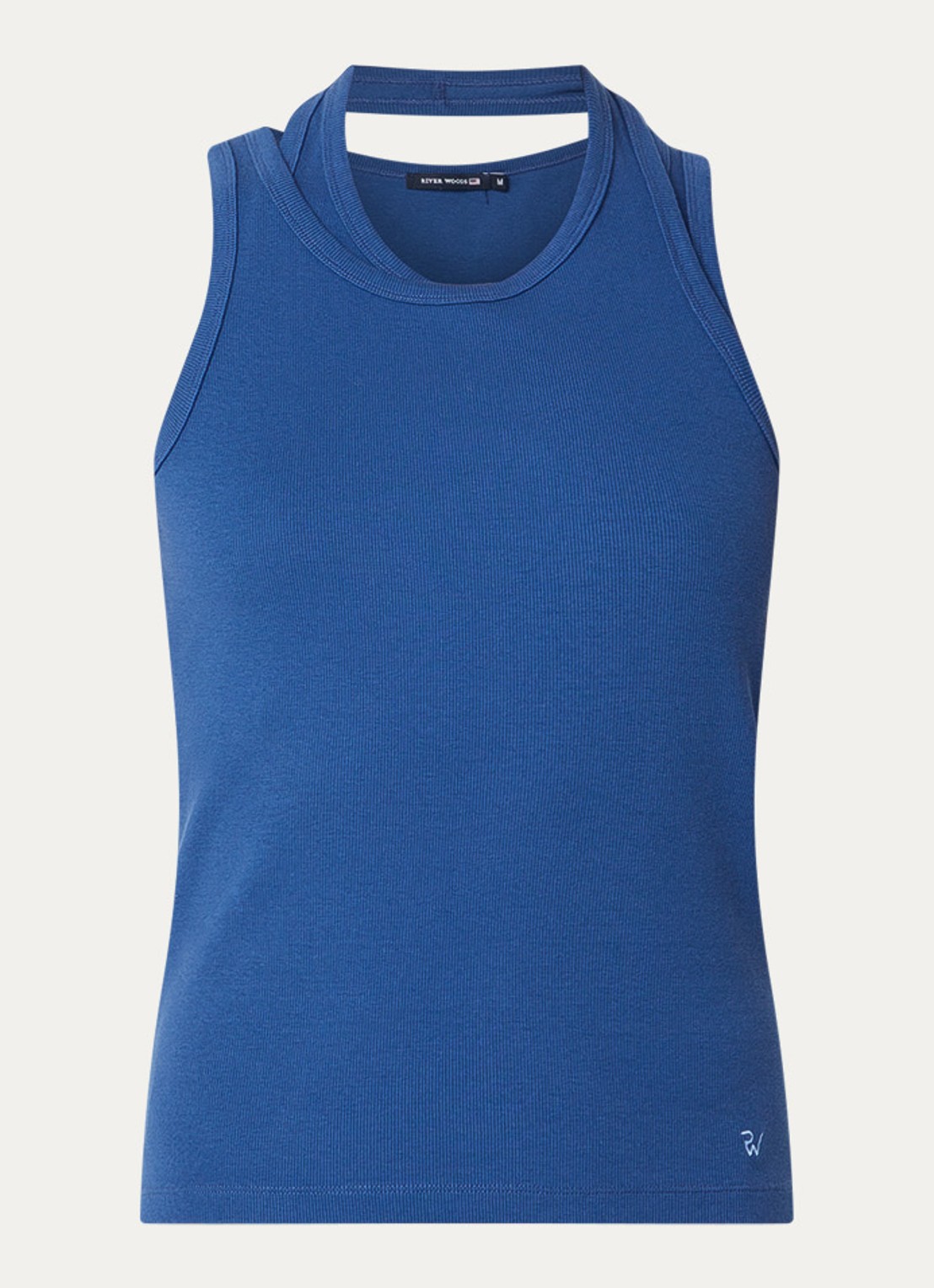 River Woods Tanktop met stretch - voorkant 2 blauw