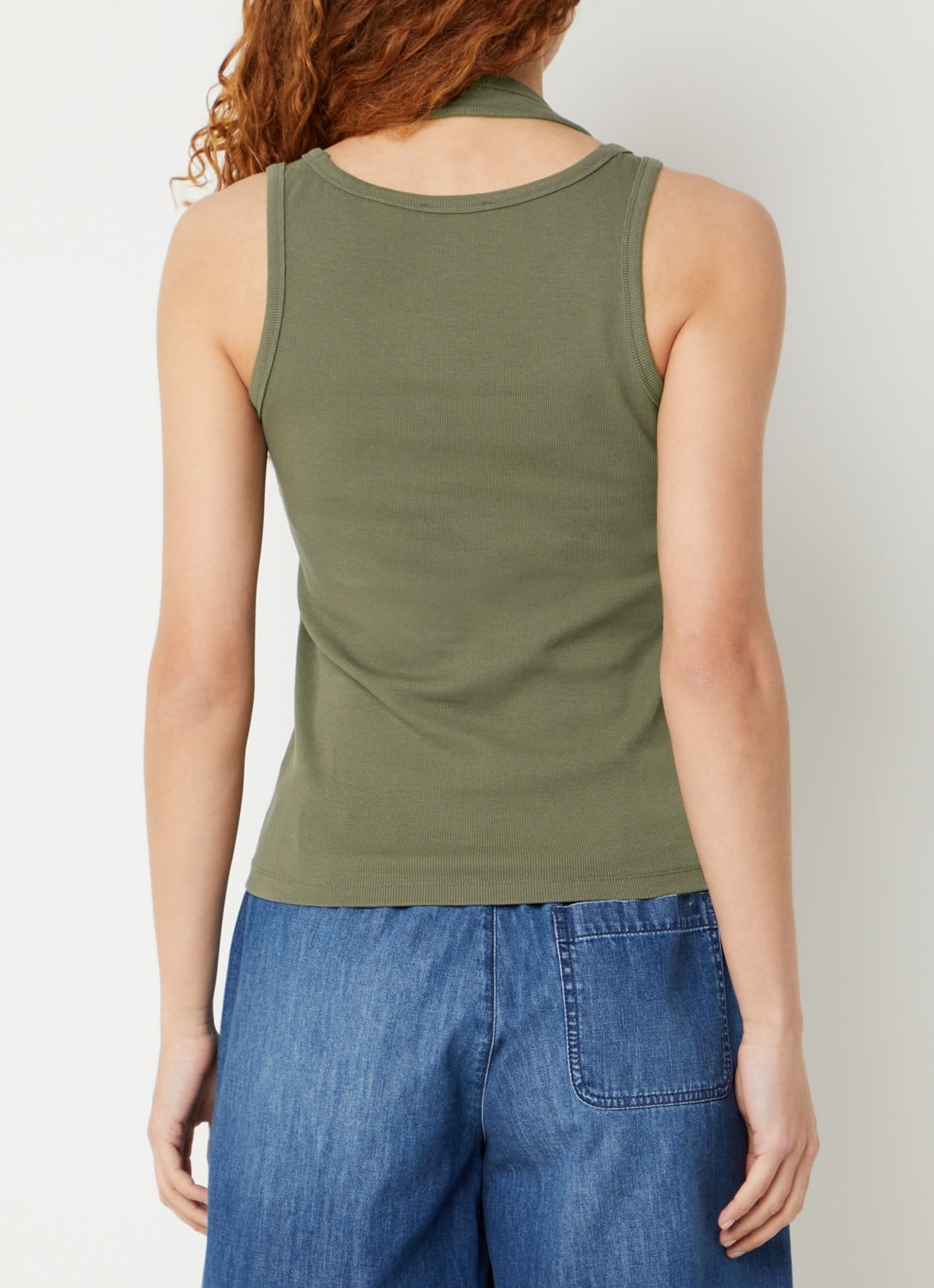 River Woods Tanktop met stretch - achterkant 3 olijfgroen