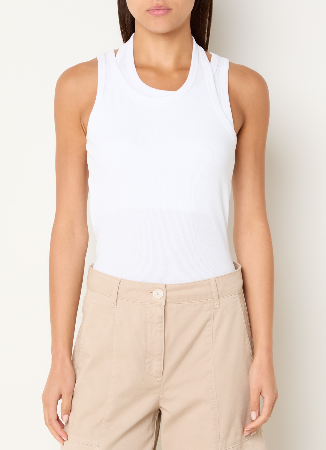River Woods Tanktop met stretch - detail 3 wit