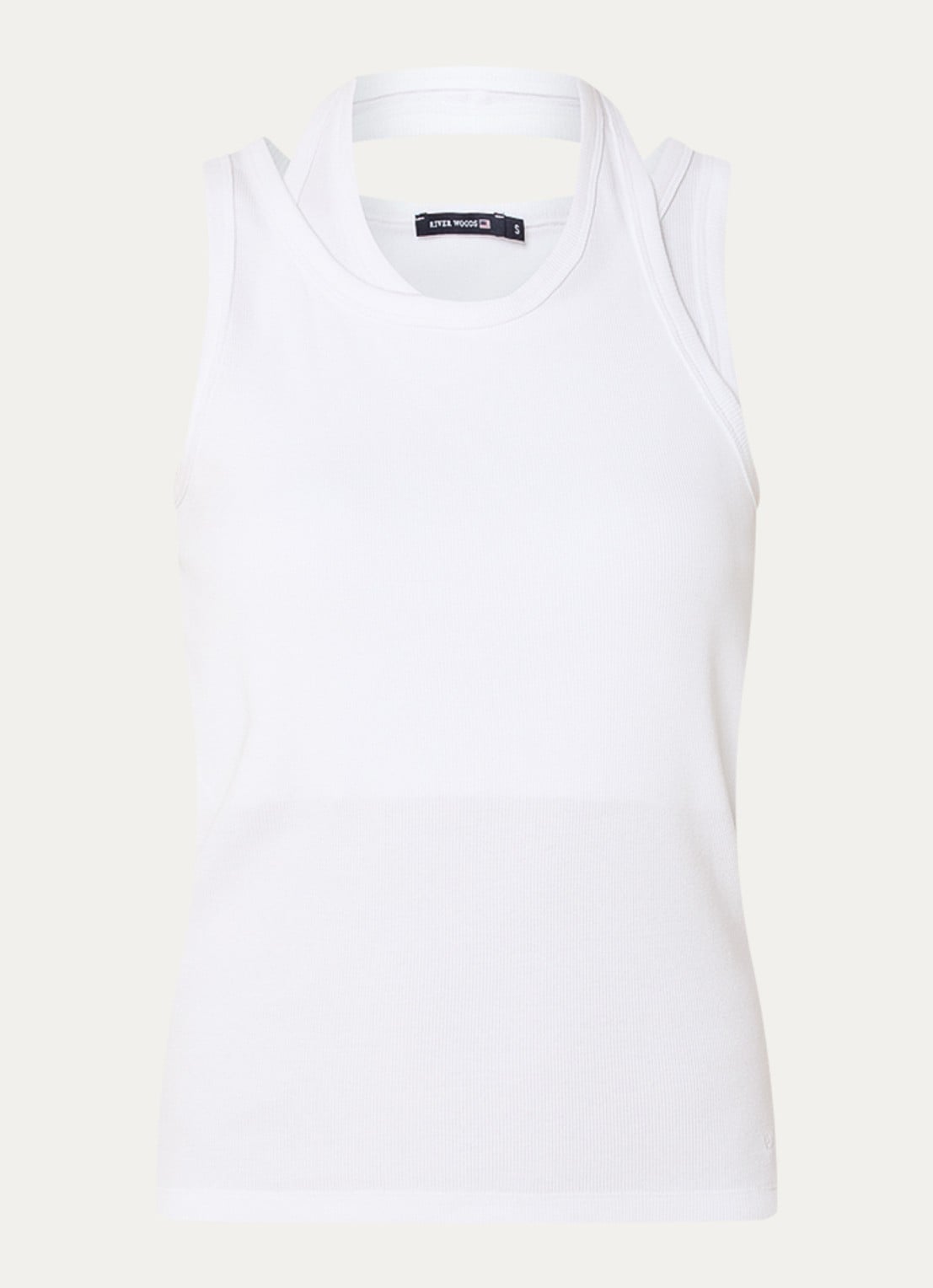 River Woods Tanktop met stretch - voorkant wit