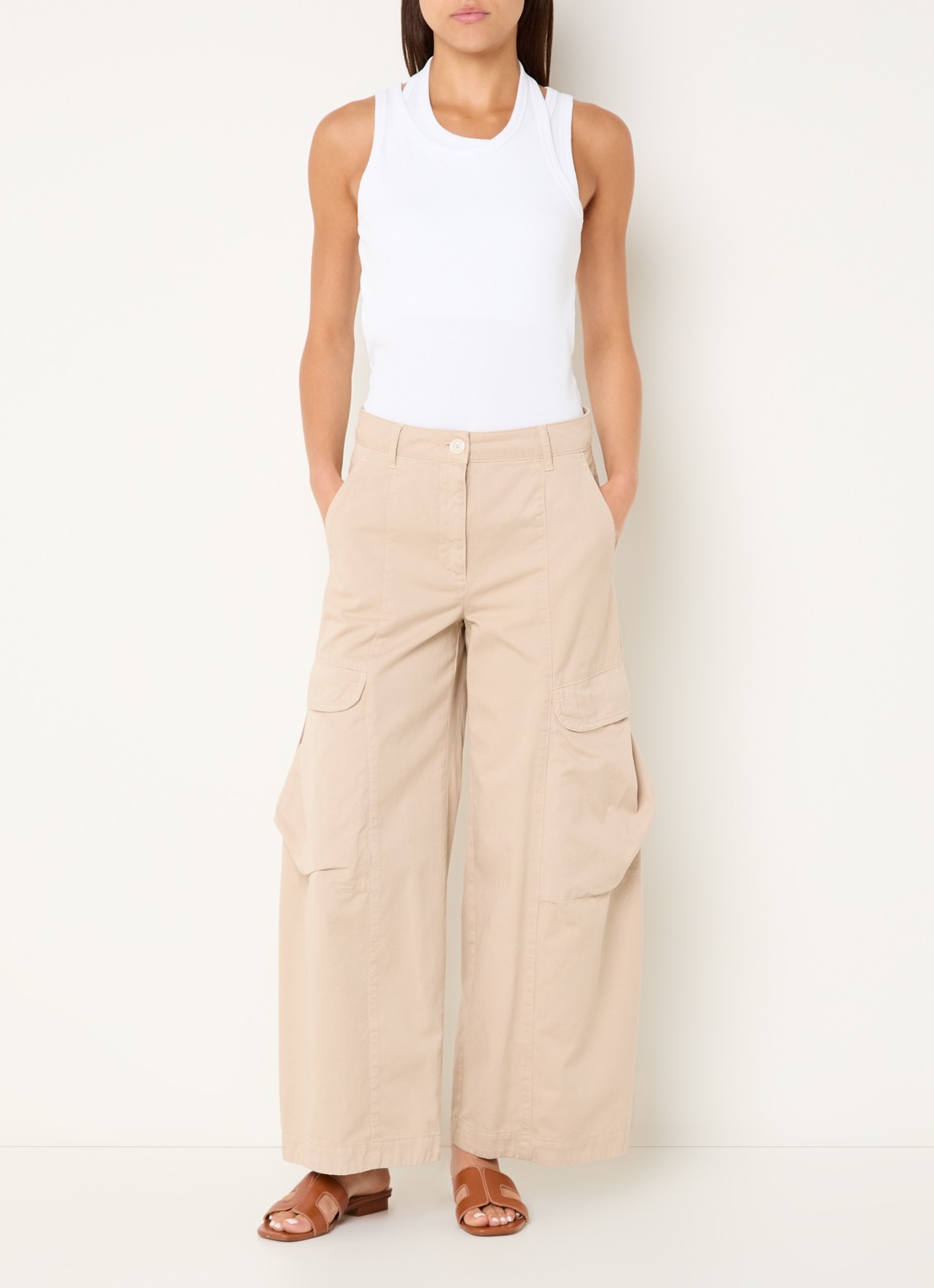 River Woods Tanktop met stretch - voorkant 2 wit