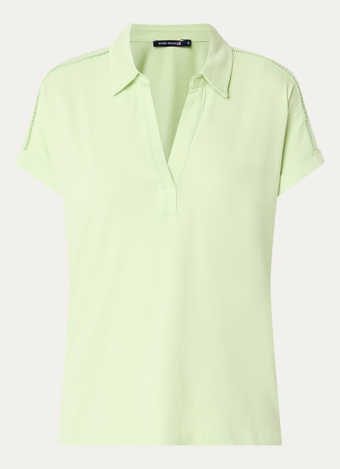 River Woods Tuniek met broderie - voorkant 2 lichtgroen