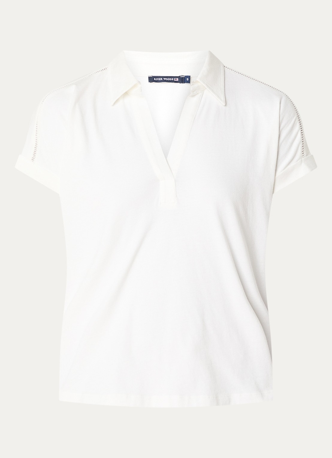 River Woods Tuniek met broderie - voorkant 3 wit