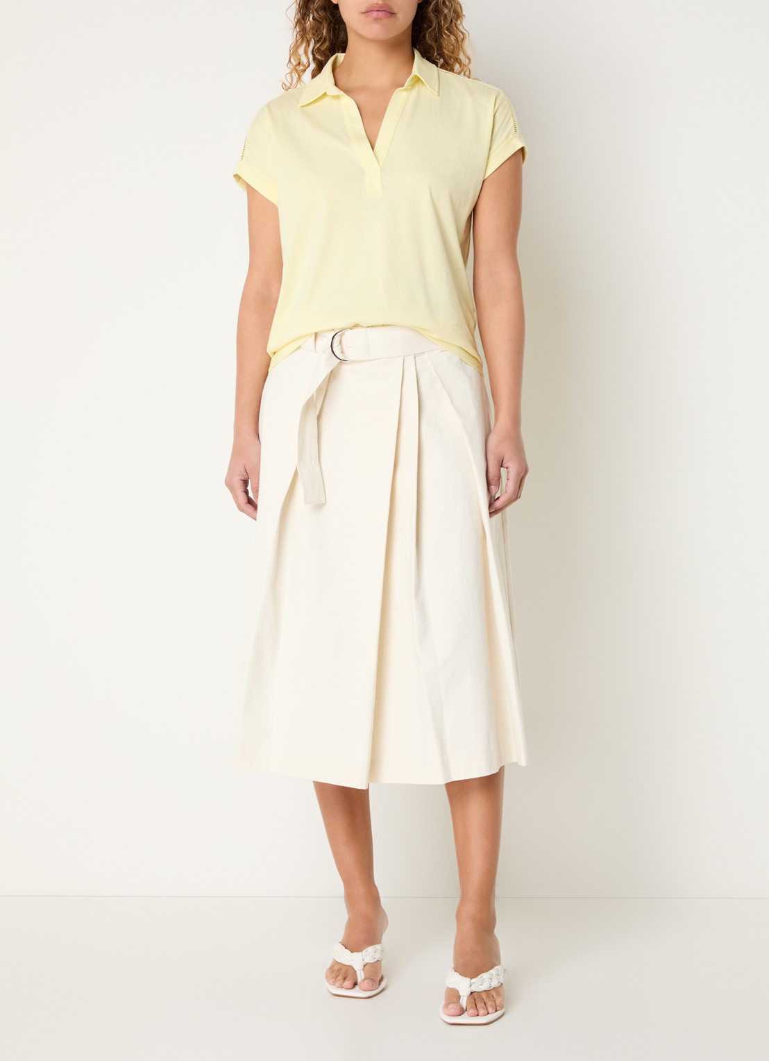 River Woods Tuniek met broderie - voorkant 3 geelgoud