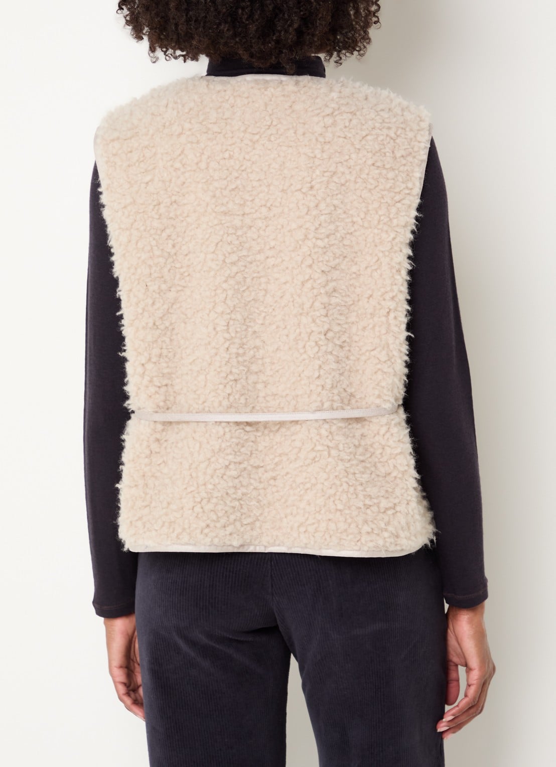 River Woods Vest van teddy - achterkant 4 beige