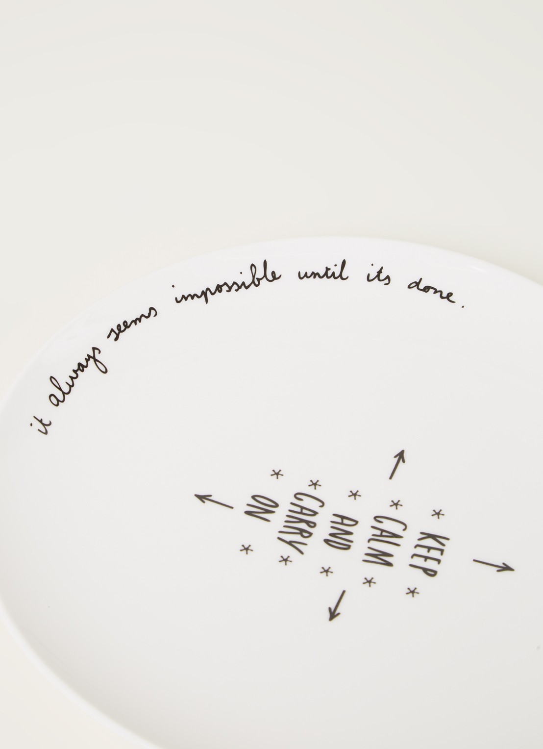 Rivièra Maison Happy dinerbord 25,5 cm - detail 3 wit