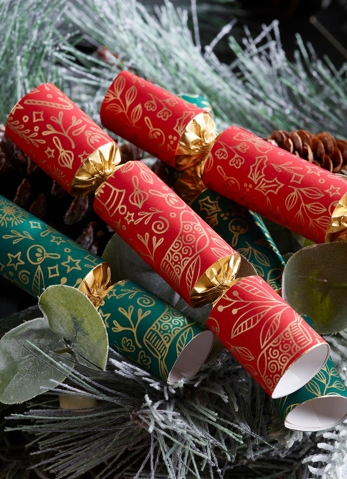 Robin Reed Bon Bon kerstcracker set van 8 - detail 2 goud
