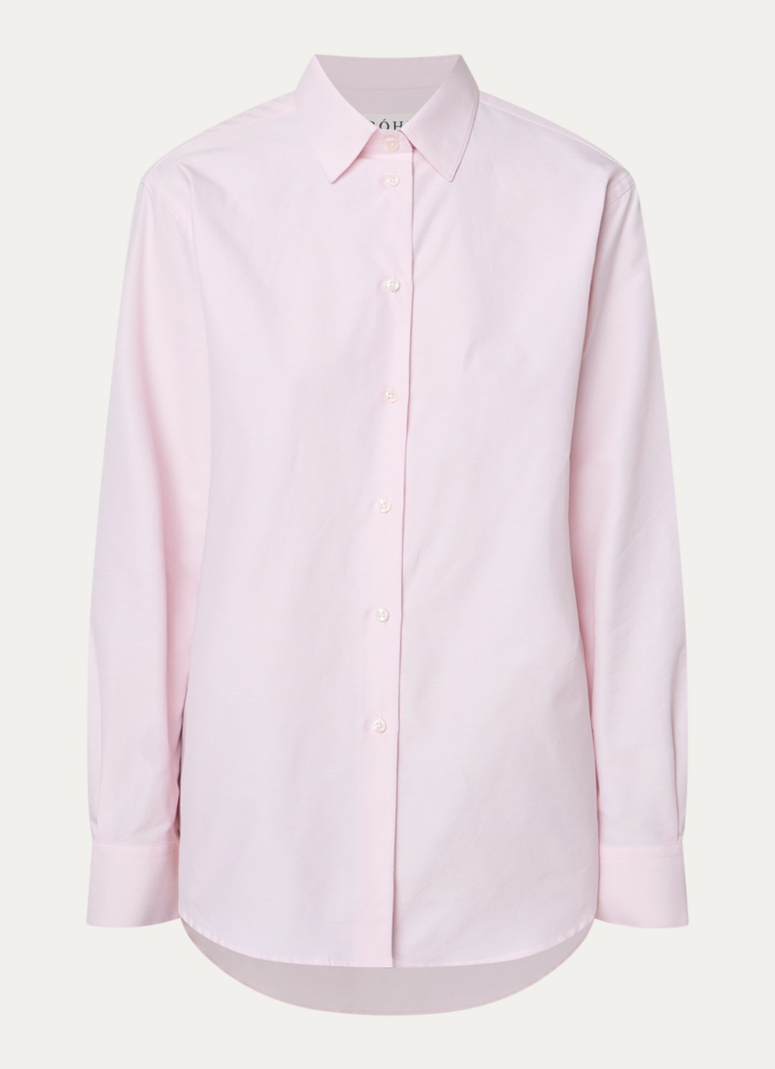Róhe Blouse met kraag - voorkant 4 lichtroze