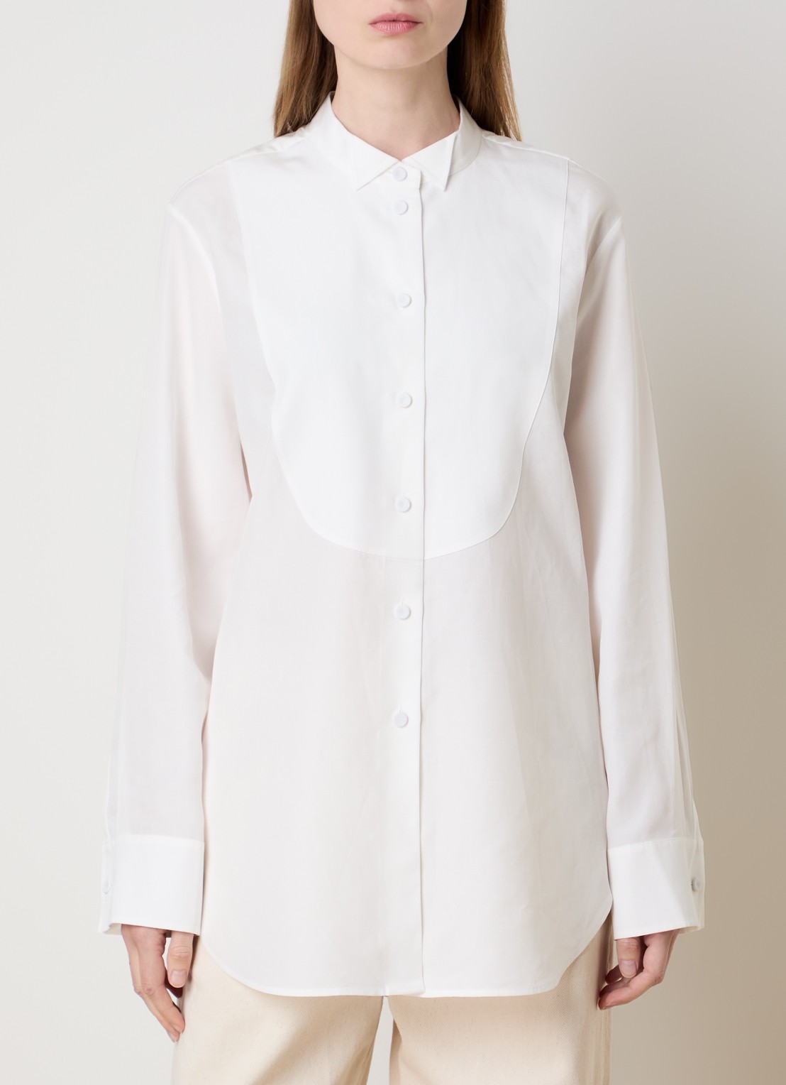 Róhe Blouse met kraag - detail 2 gebroken wit