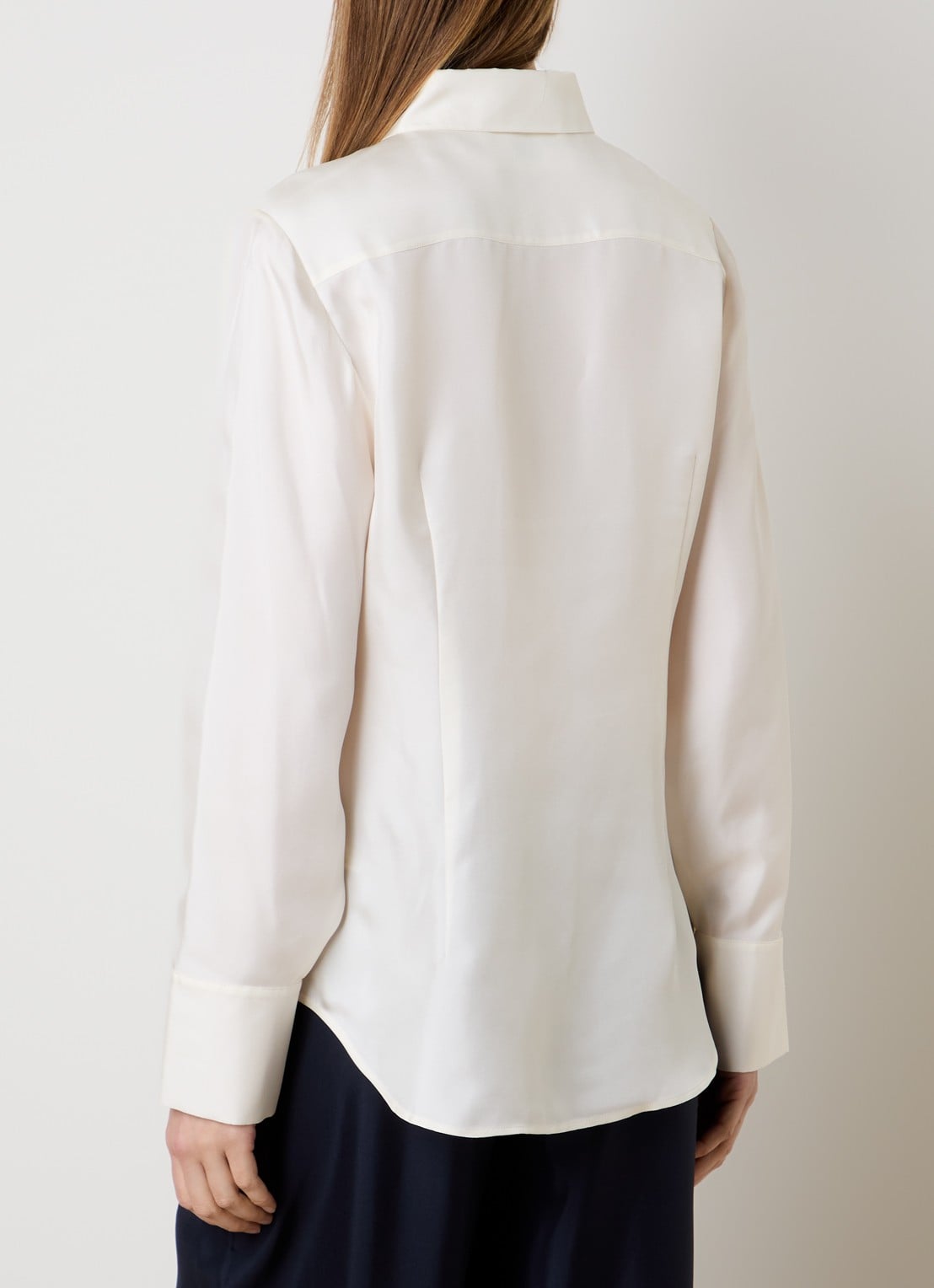 Róhe Blouse van zijde - achterkant 3 gebroken wit