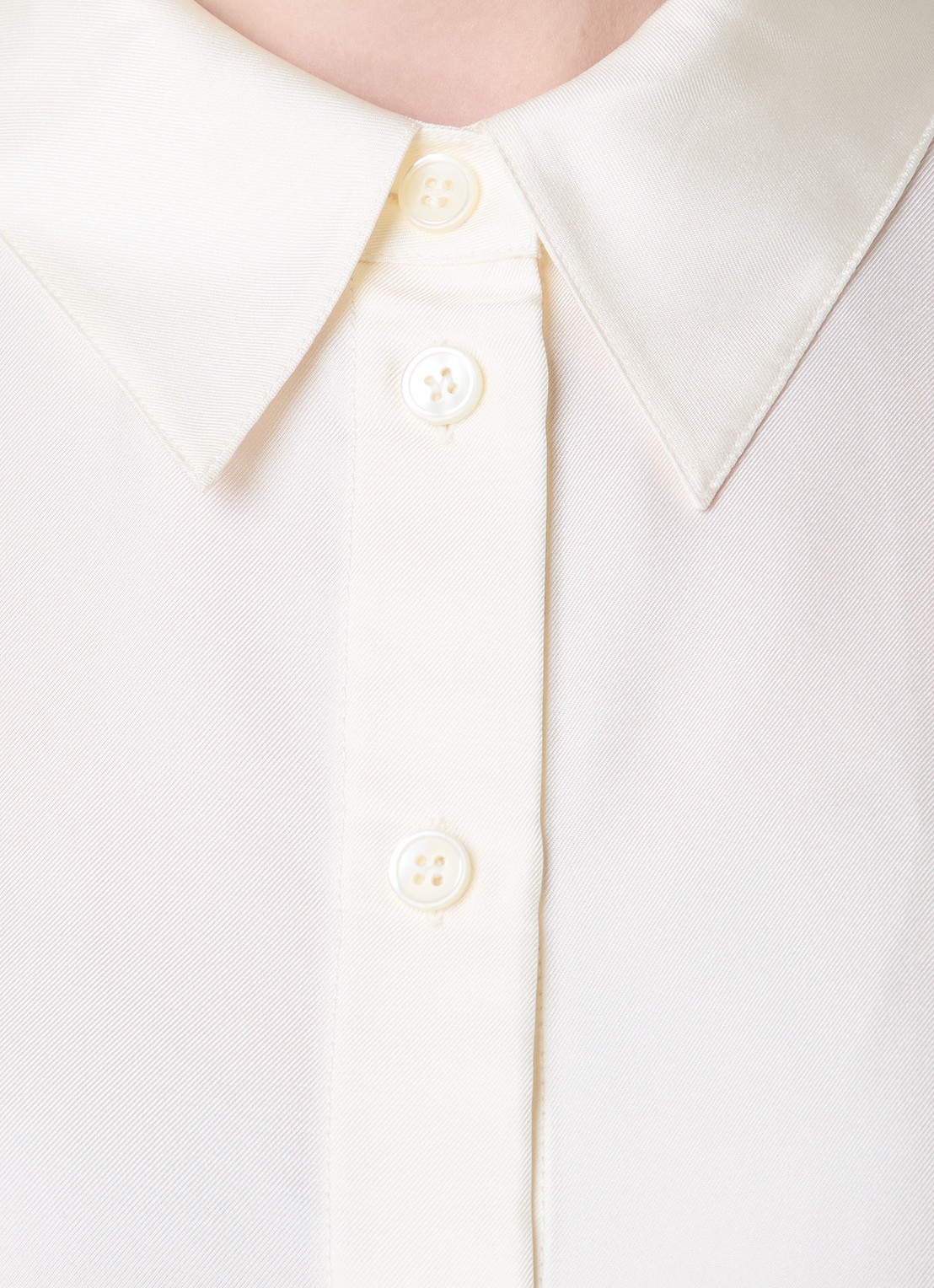 Róhe Blouse van zijde - detail 5 gebroken wit