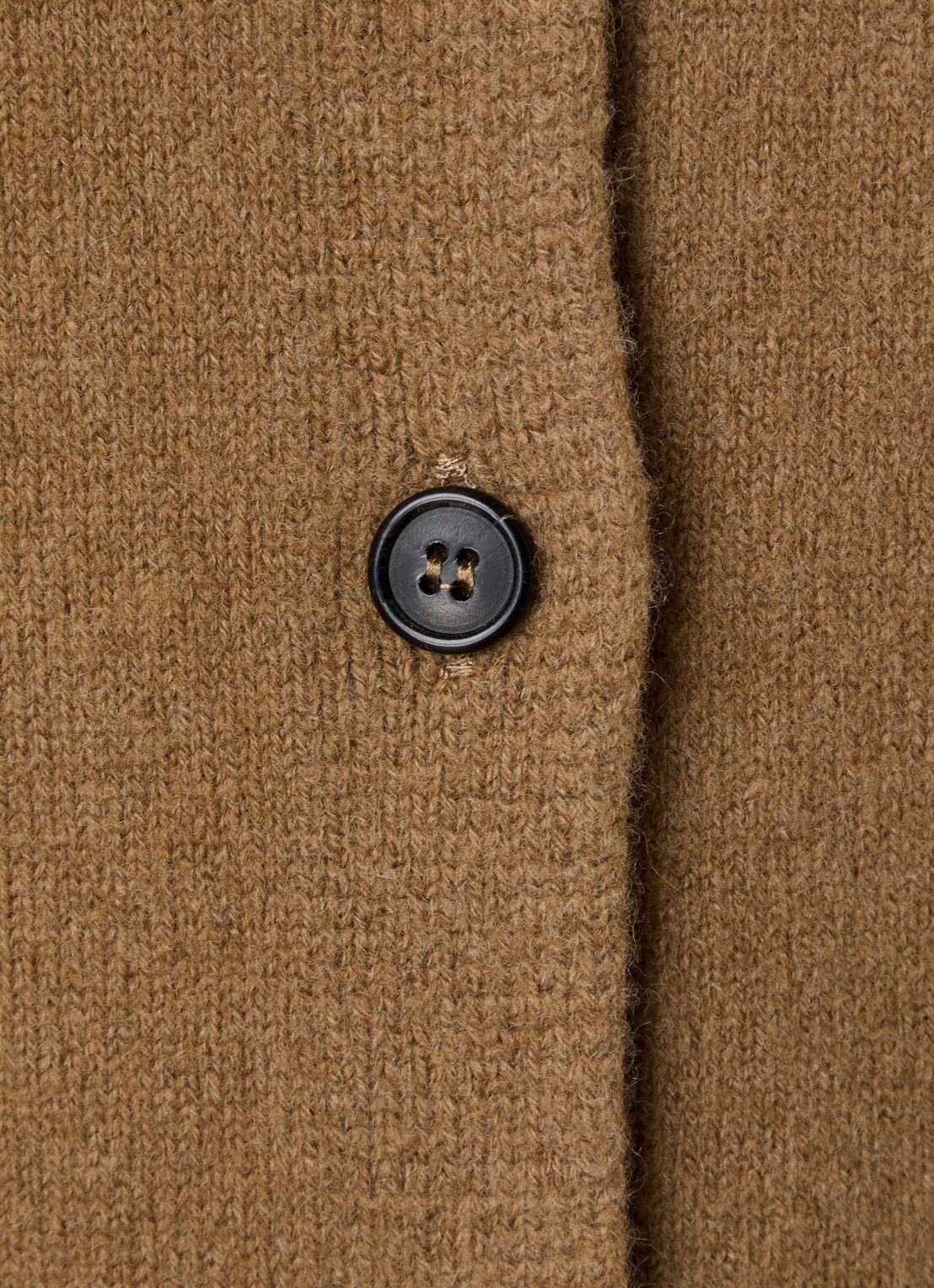 Róhe Fijngebreid vest in kasjmierblend - detail 4 camel