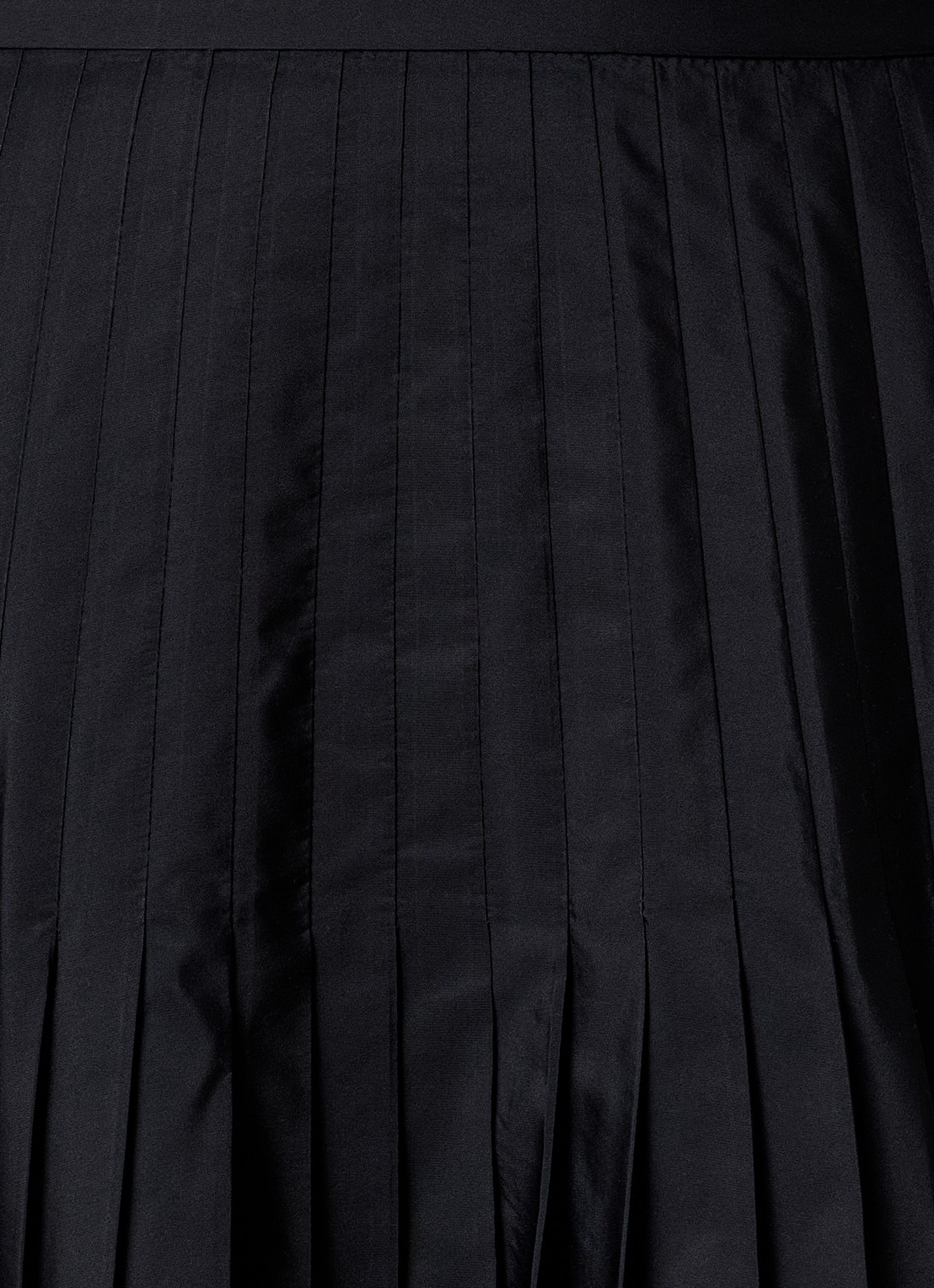 Róhe High waist midi A-lijn rok met plissé - detail 5 zwart