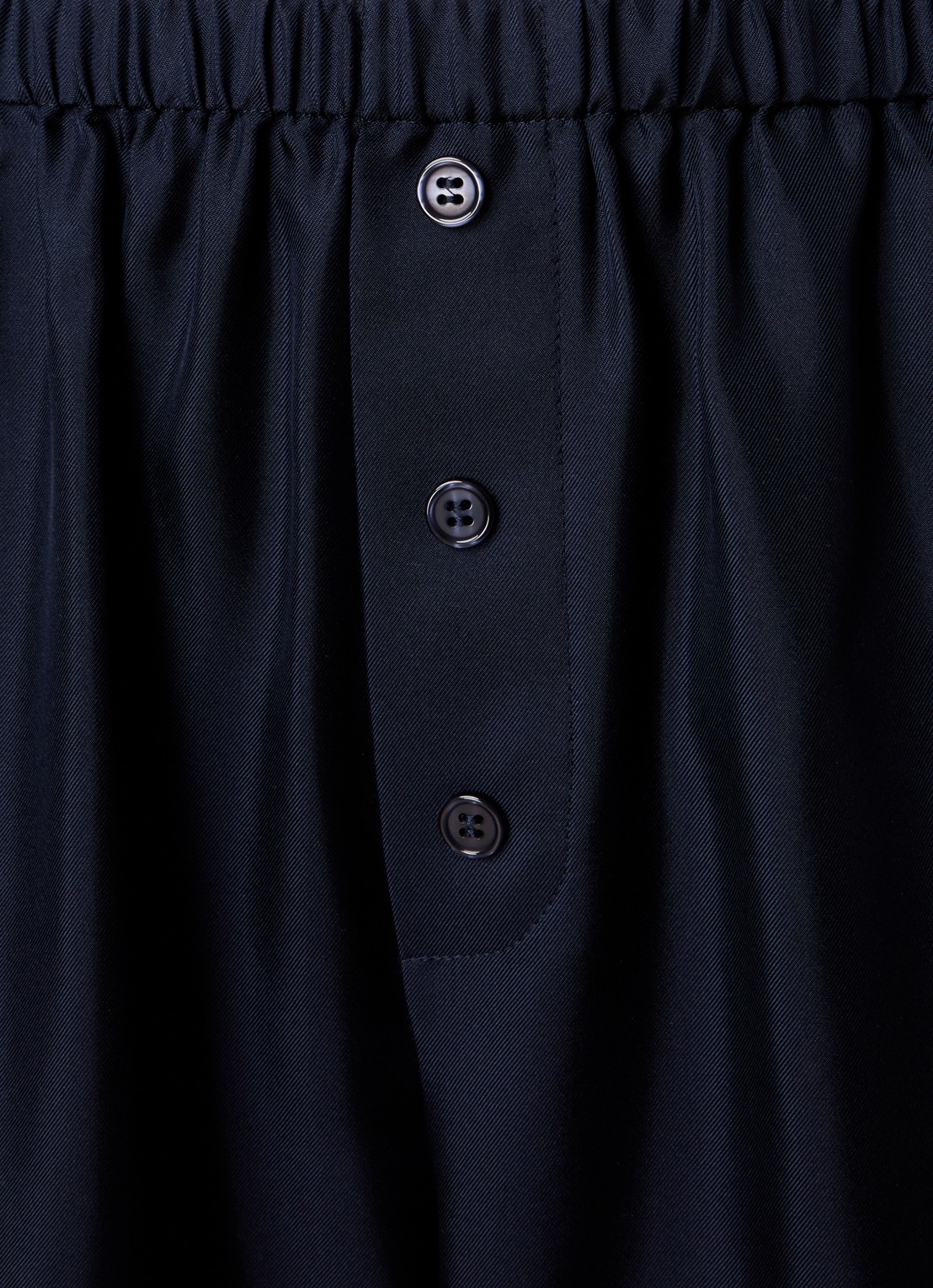 Róhe High waist wide fit pantalon van zijde - detail 5 donkerblauw