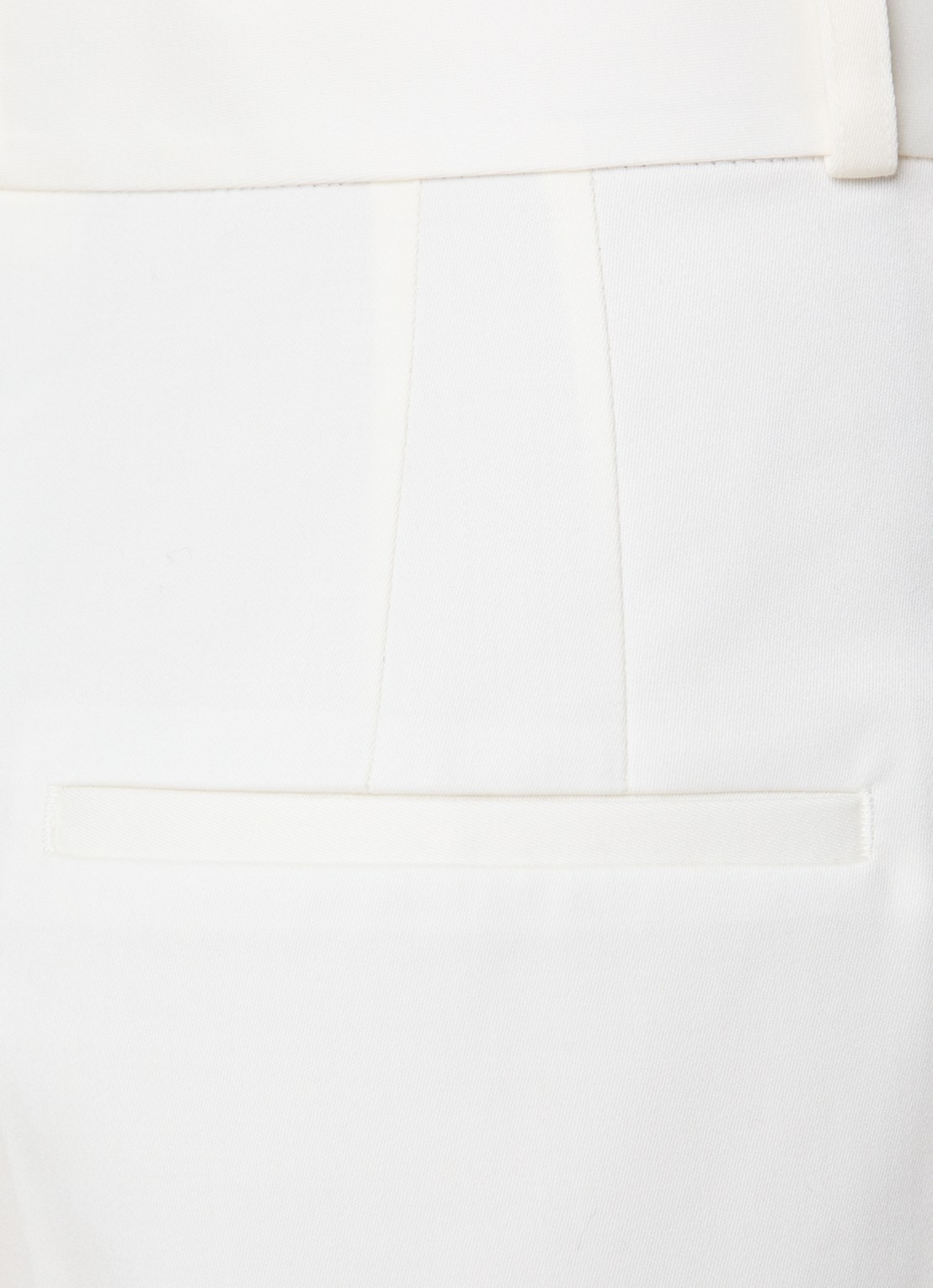 Róhe Mid waist straight fit pantalon in wolblend met persplooi - detail 5 gebroken wit