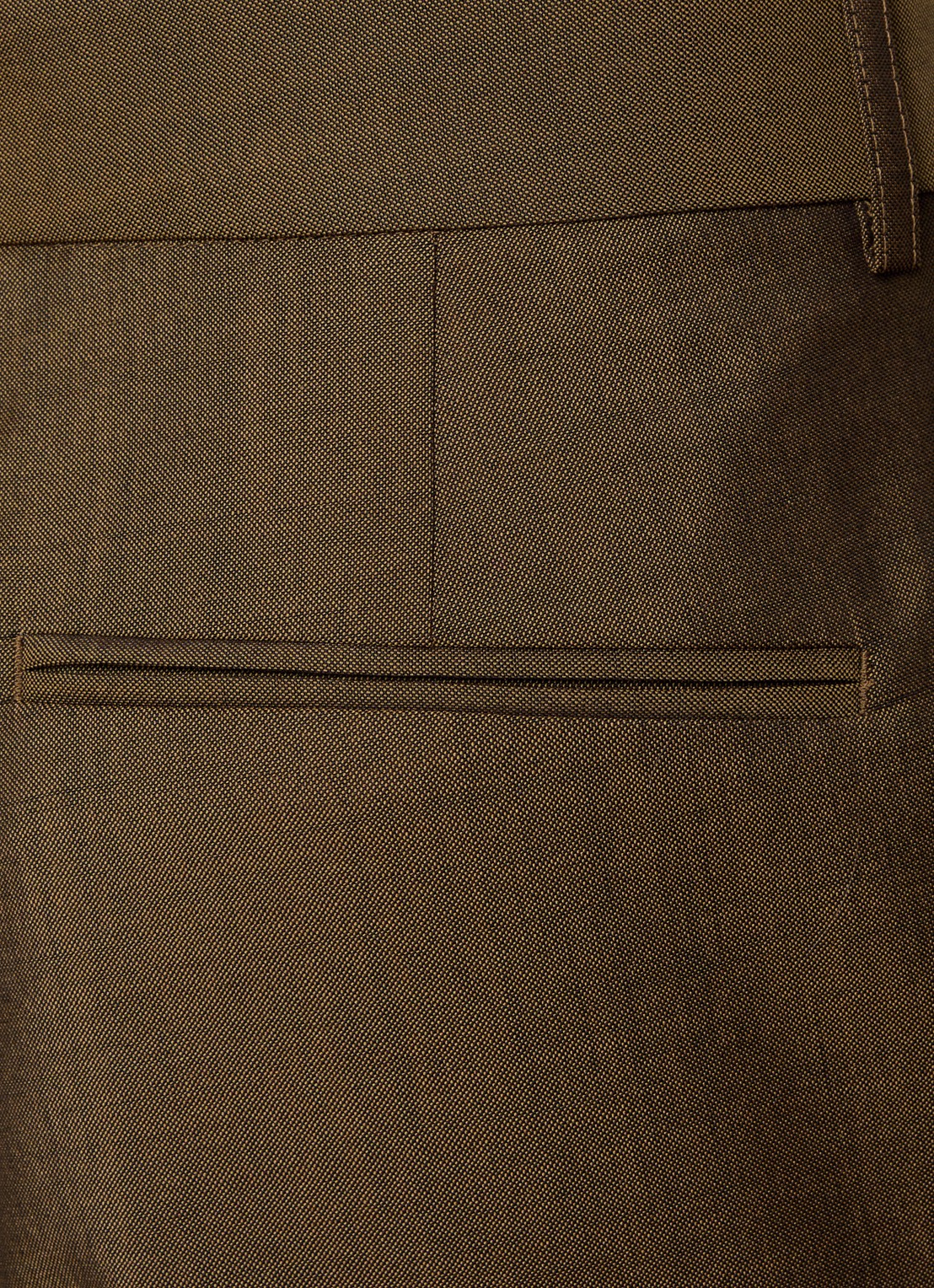 Róhe Mid waist straight fit pantalon in wolblend met persplooi - detail 3 roestbruin