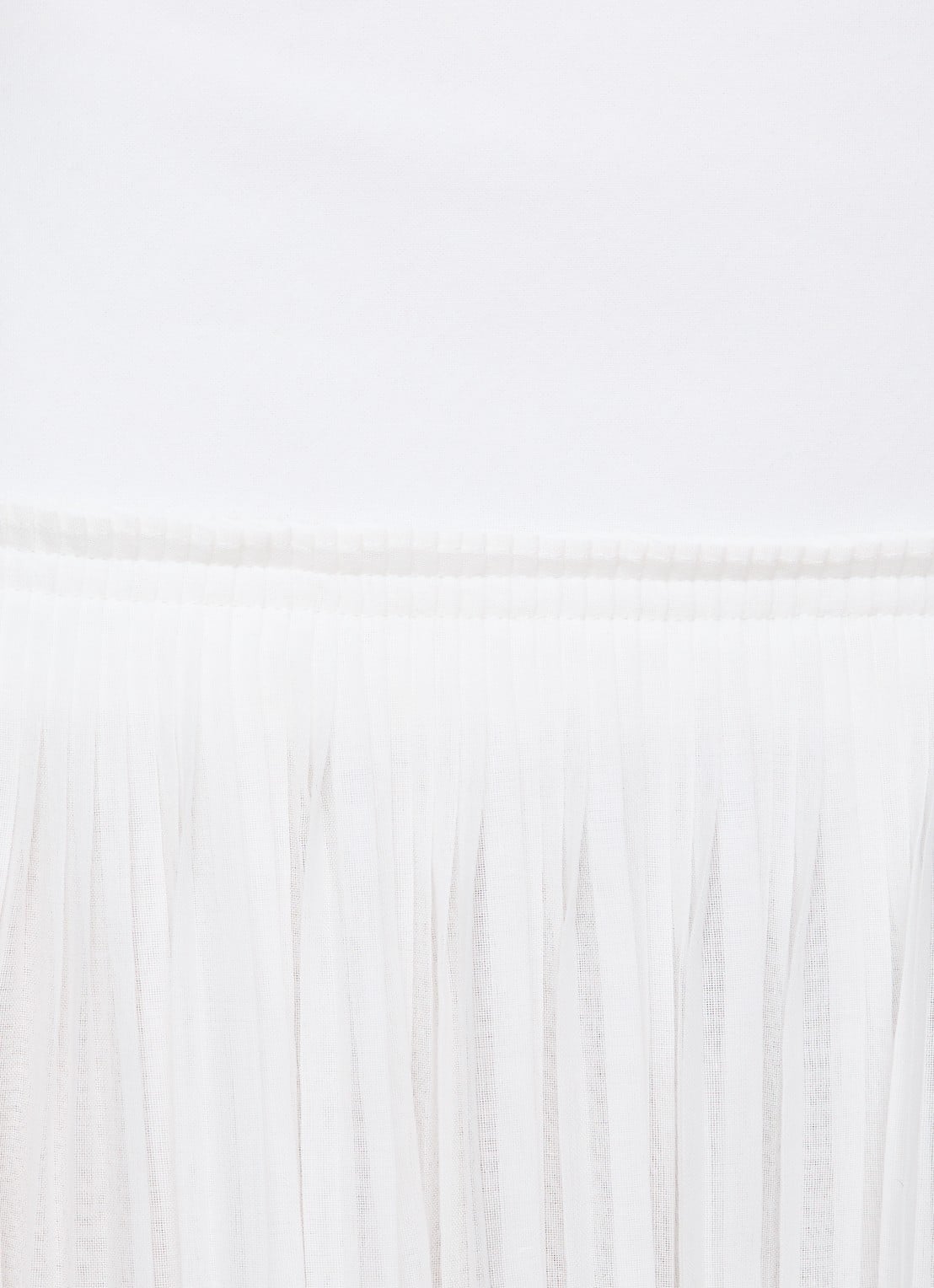 Róhe Midi rok met plooien - detail 5 wit