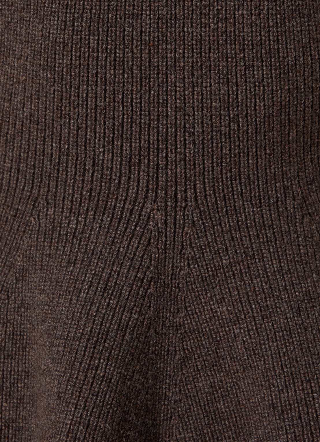 Róhe Ribgebreide top in kasjmierblend  - detail 4 bruin