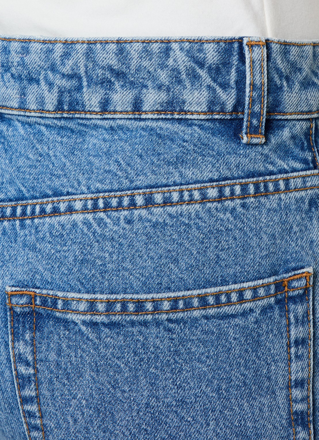 Róhe Rixt low waist loose fit jeans met lichte wassing - detail 4 blauw