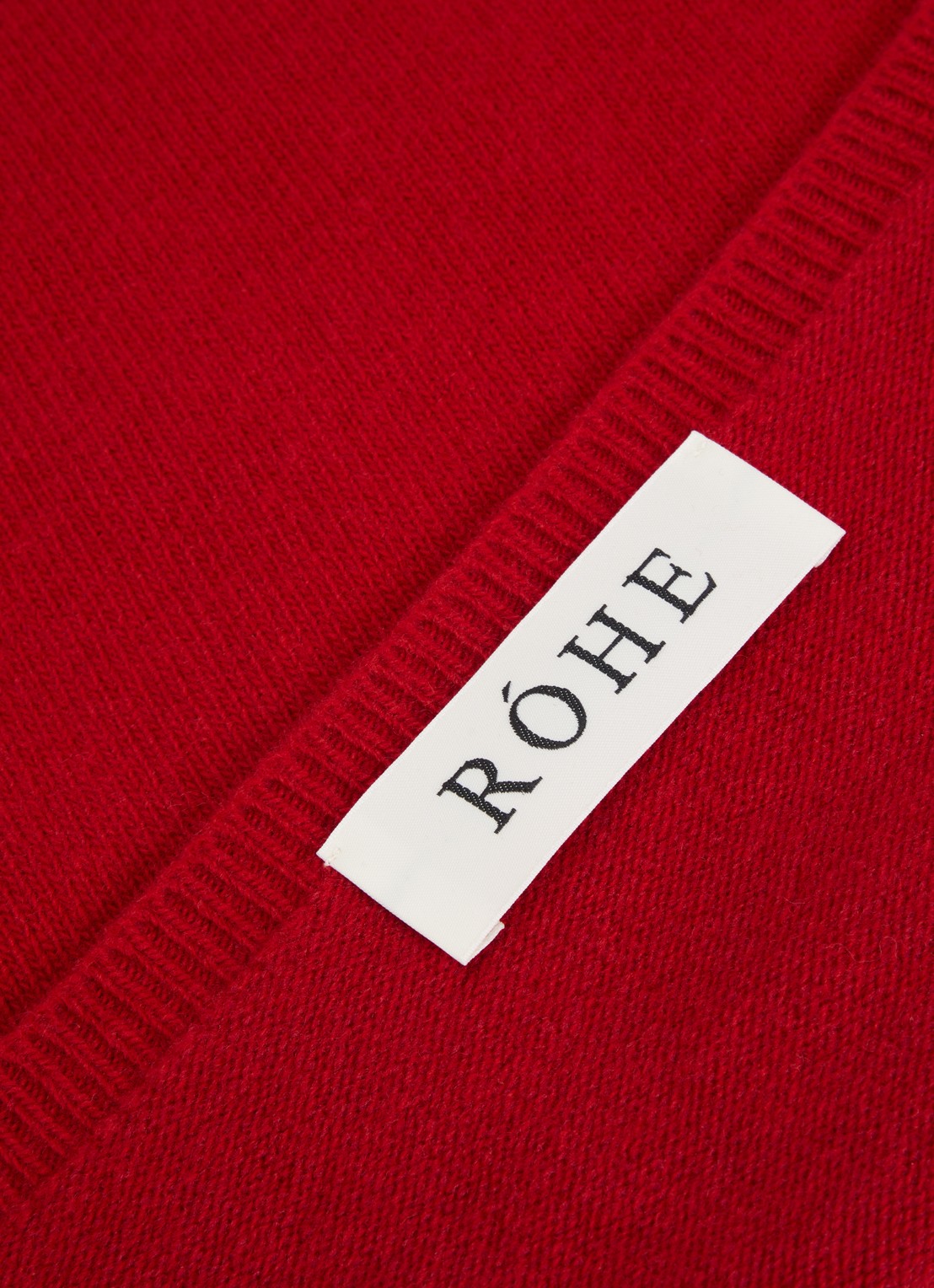 Róhe Sjaal in kasjmierblend 100 x 45 cm - detail rood