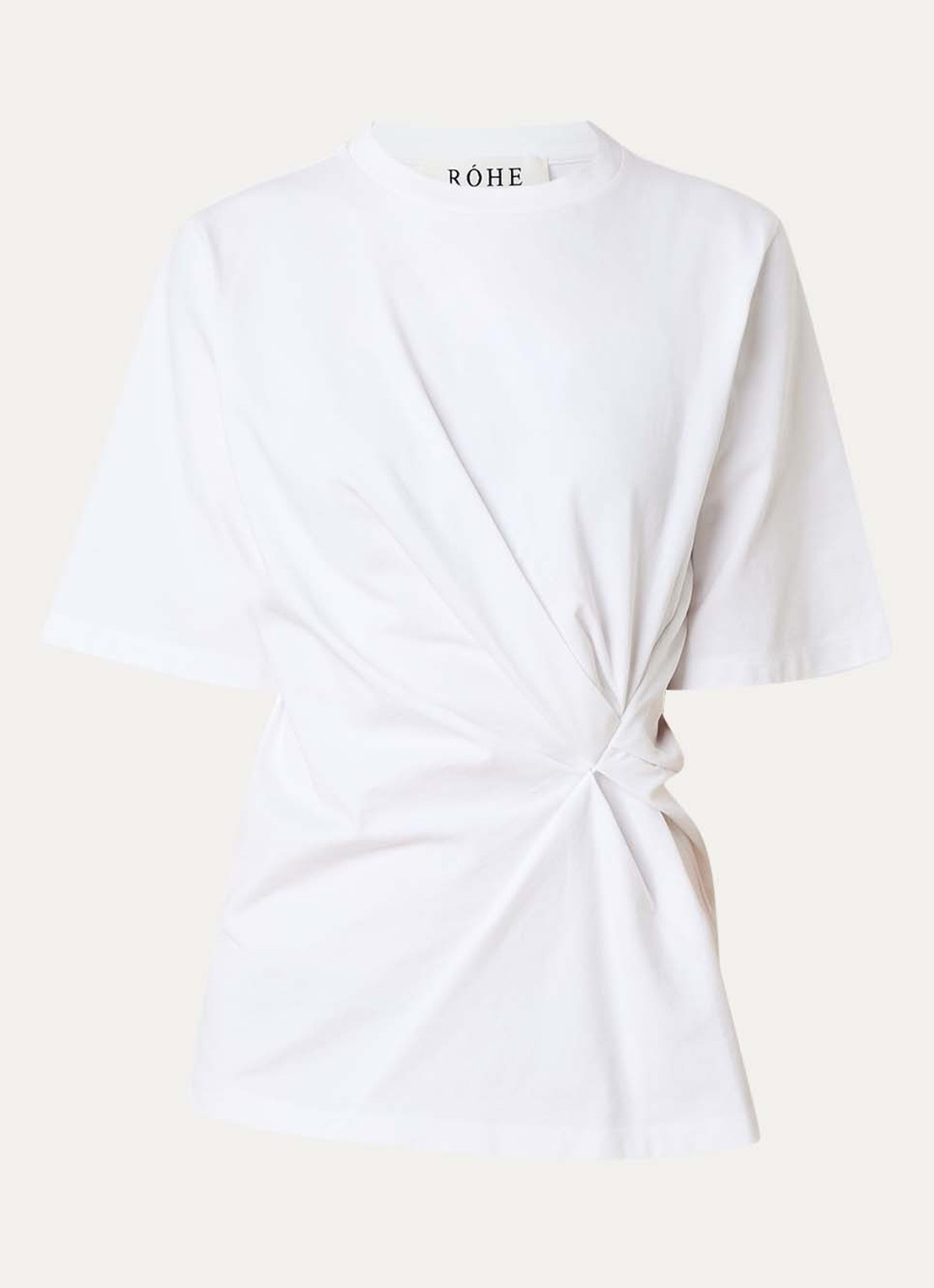 Róhe T-shirt met plooidetail - voorkant wit