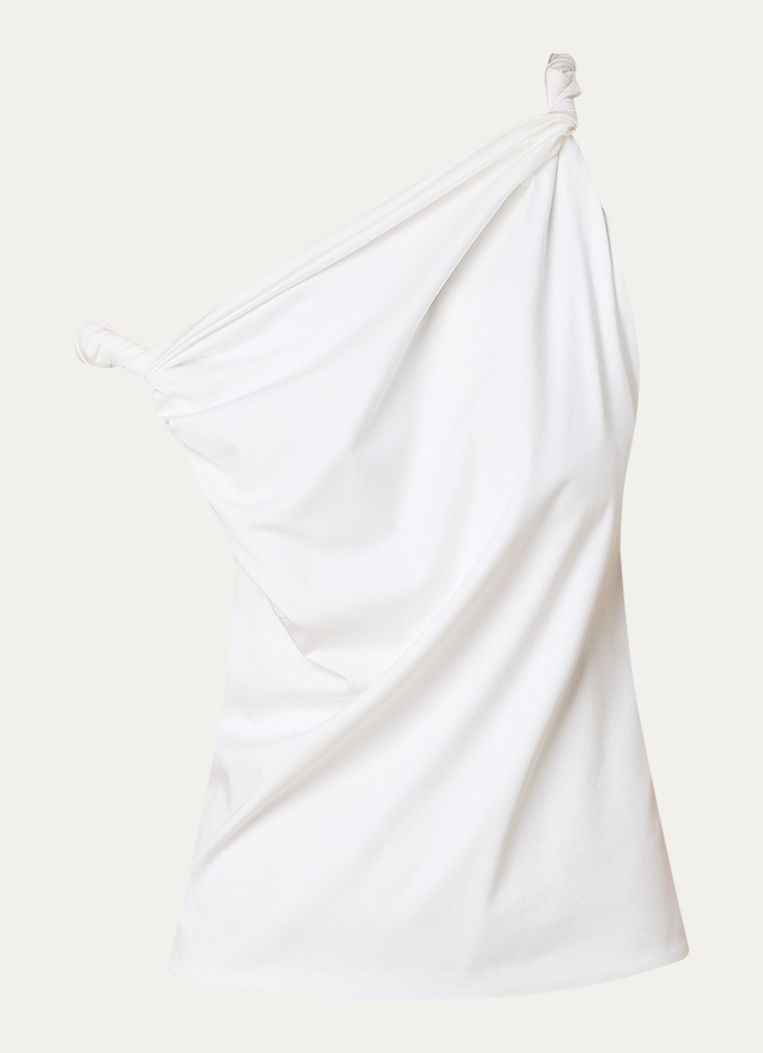 Róhe Top met asymmetrische hals - voorkant wit