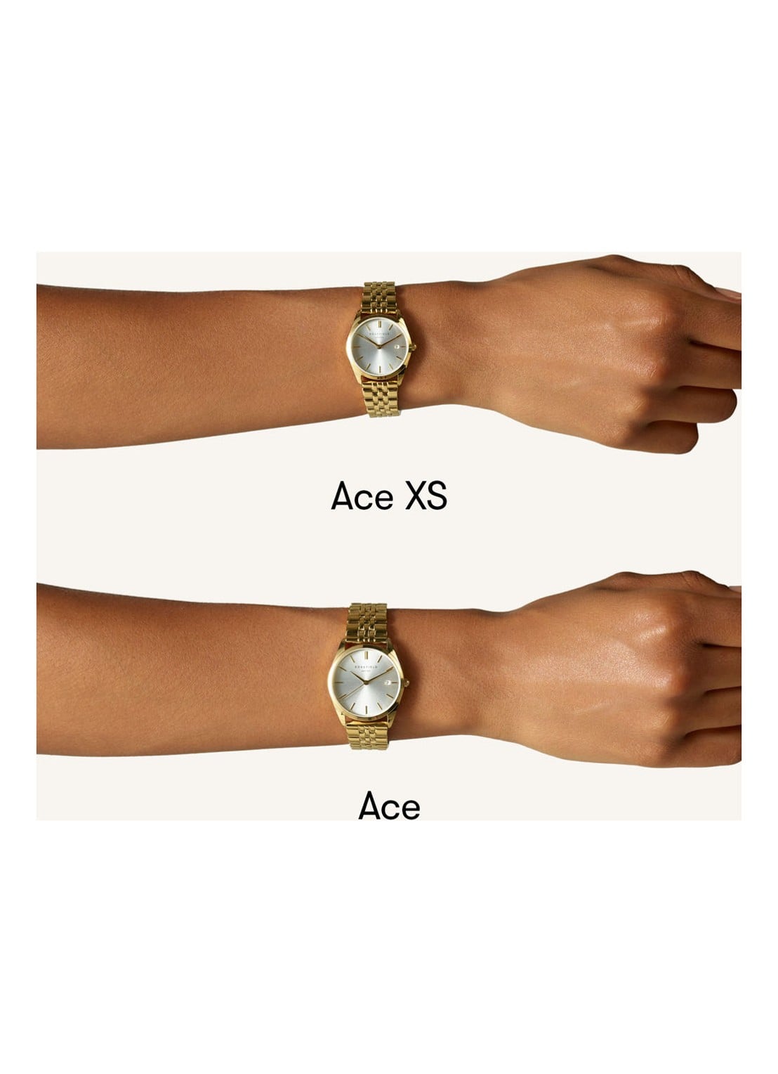 Rosefield Ace horloge ASGSG-A15 - detail 5 goud