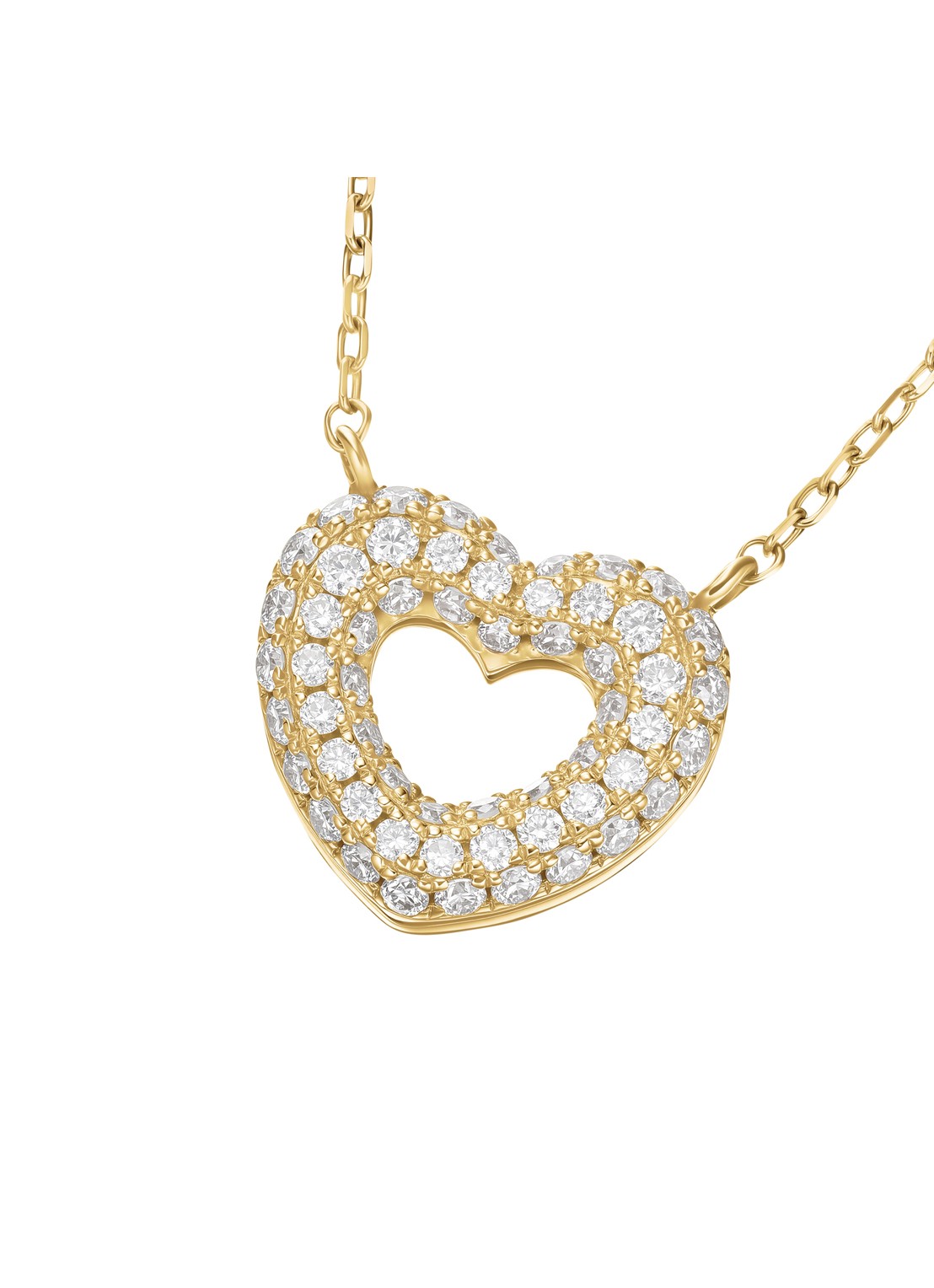 Rosefield Bubble Heart ketting van 14 karaat geelgoud - detail 3 goud