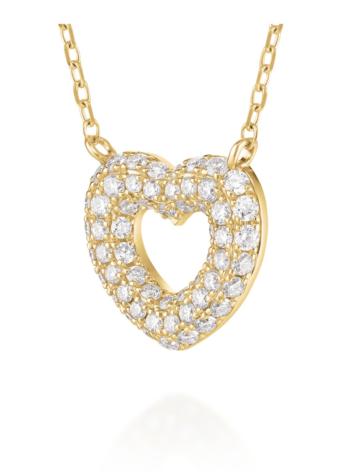 Rosefield Bubble Heart ketting van 14 karaat geelgoud - detail 4 goud