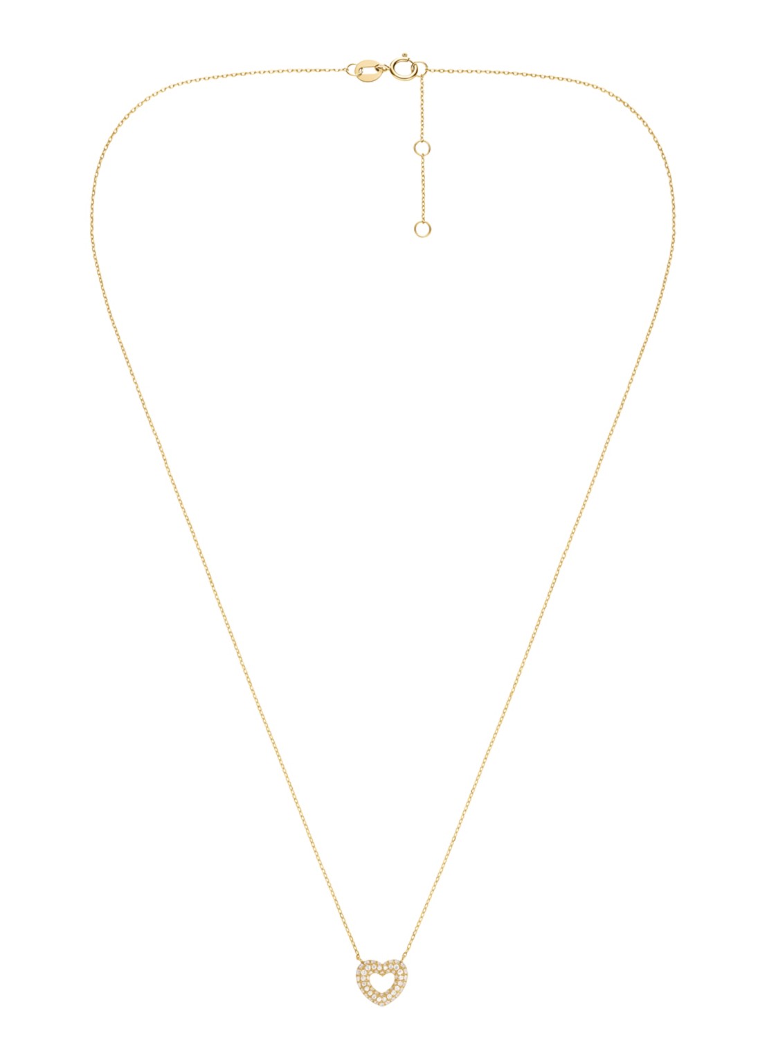 Rosefield Bubble Heart ketting van 14 karaat geelgoud - detail 5 goud