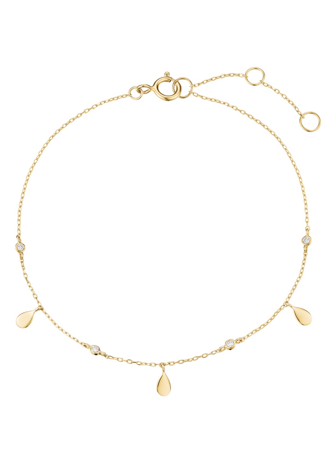 Rosefield Dangling Drops armband van 14 karaat geelgoud - detail 5 goud