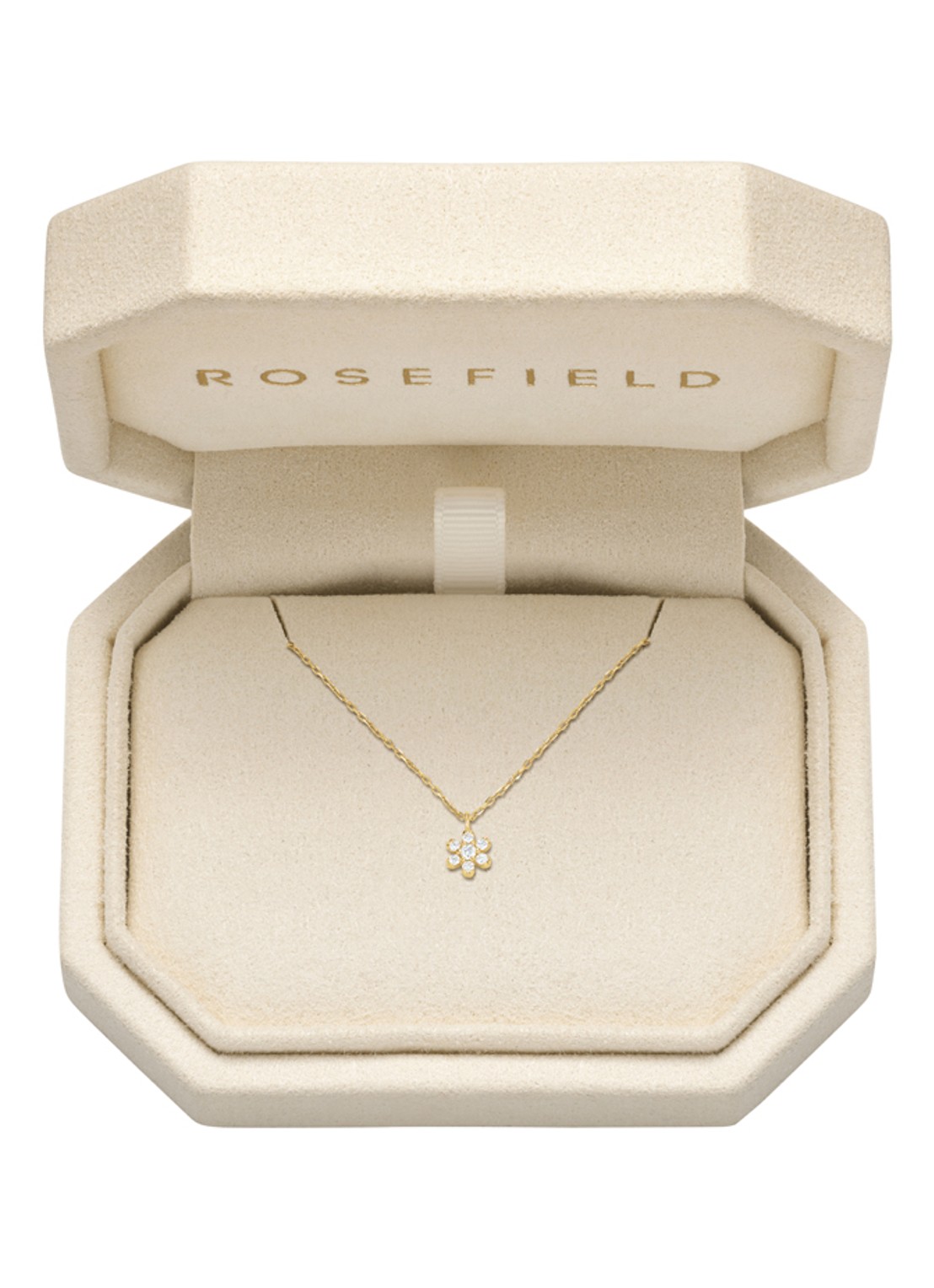 Rosefield Flower ketting van 14 karaat geelgoud - detail 5 goud