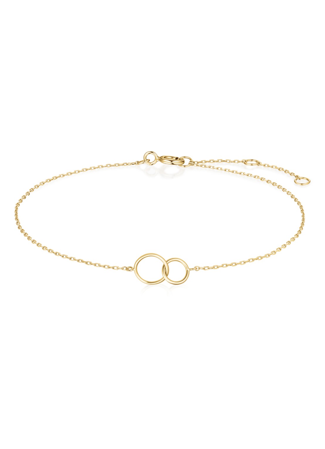 Rosefield Gold Links armband van 14 karaat geelgoud - voorkant goud