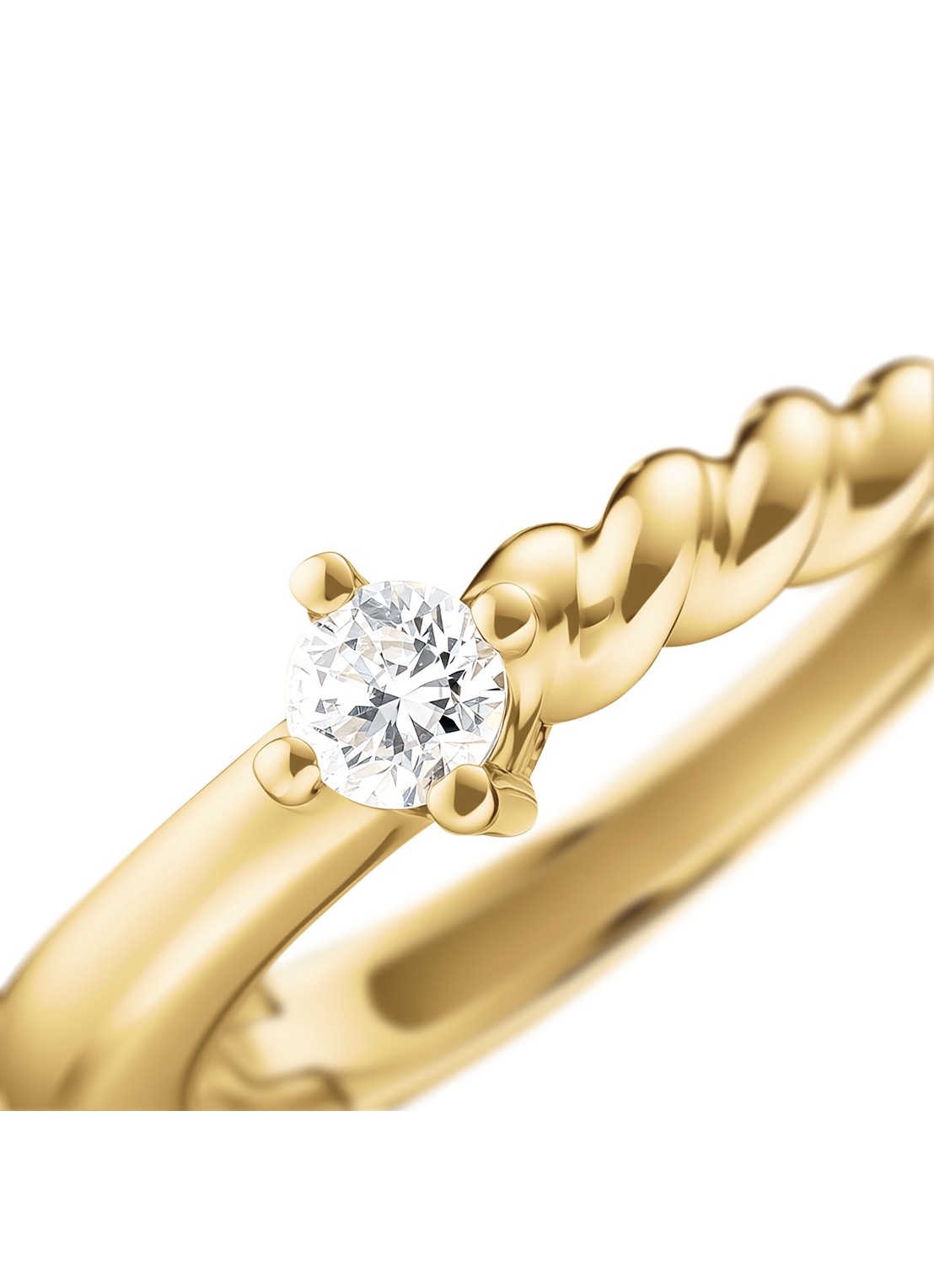 Rosefield Half Twist oorringen van 14 karaat geelgoud - detail 3 goud
