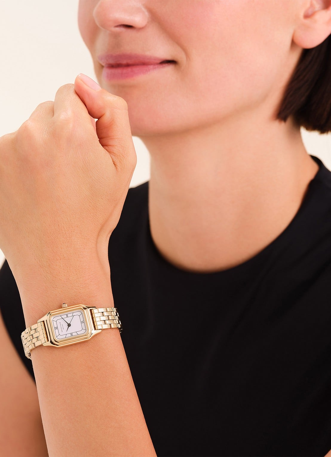 Rosefield Ivy horloge OCWGSG-OC01 - voorkant 2 goud
