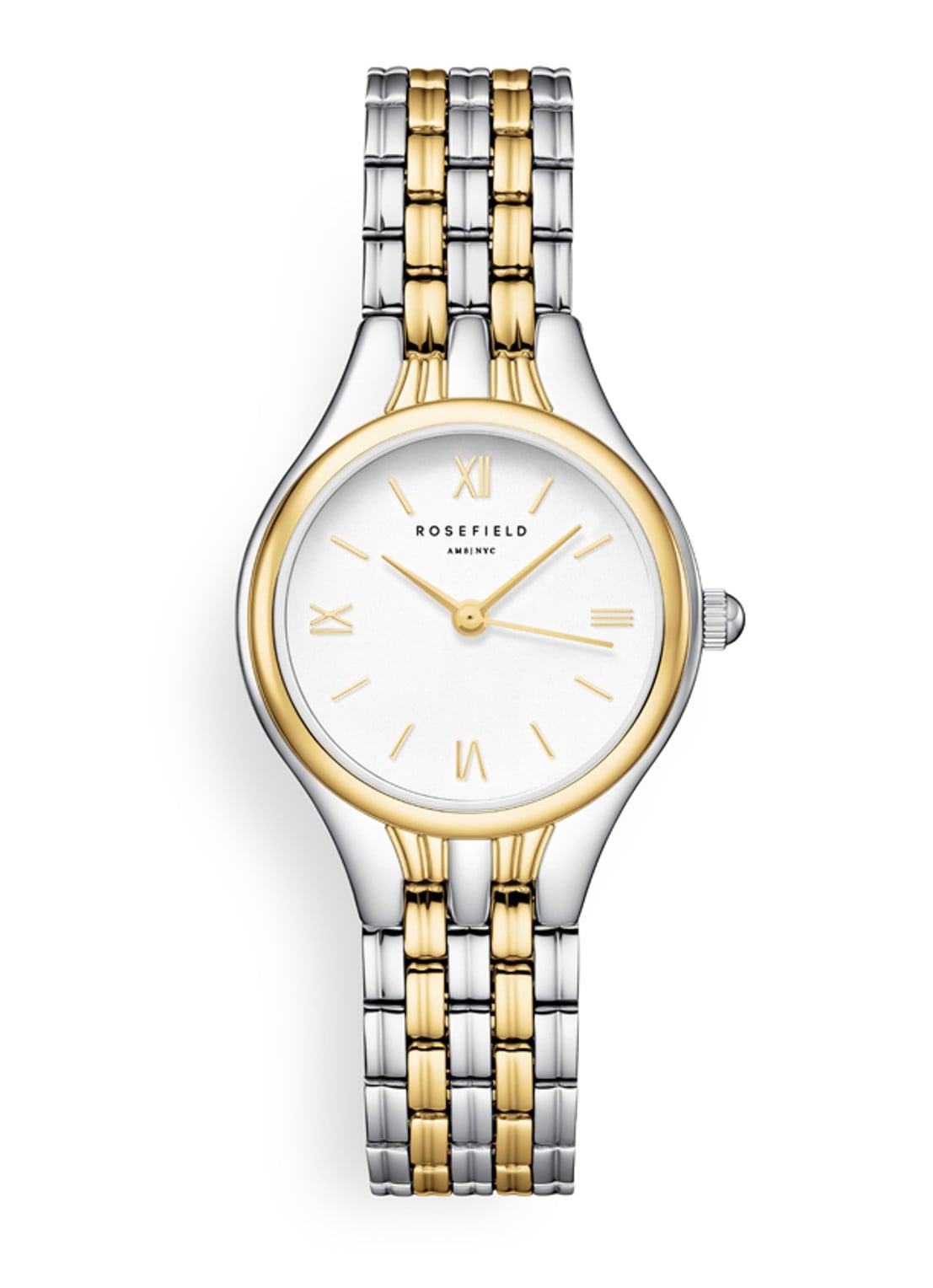 Rosefield Muse horloge - voorkant muwdsd-mu03 - zilver/goud