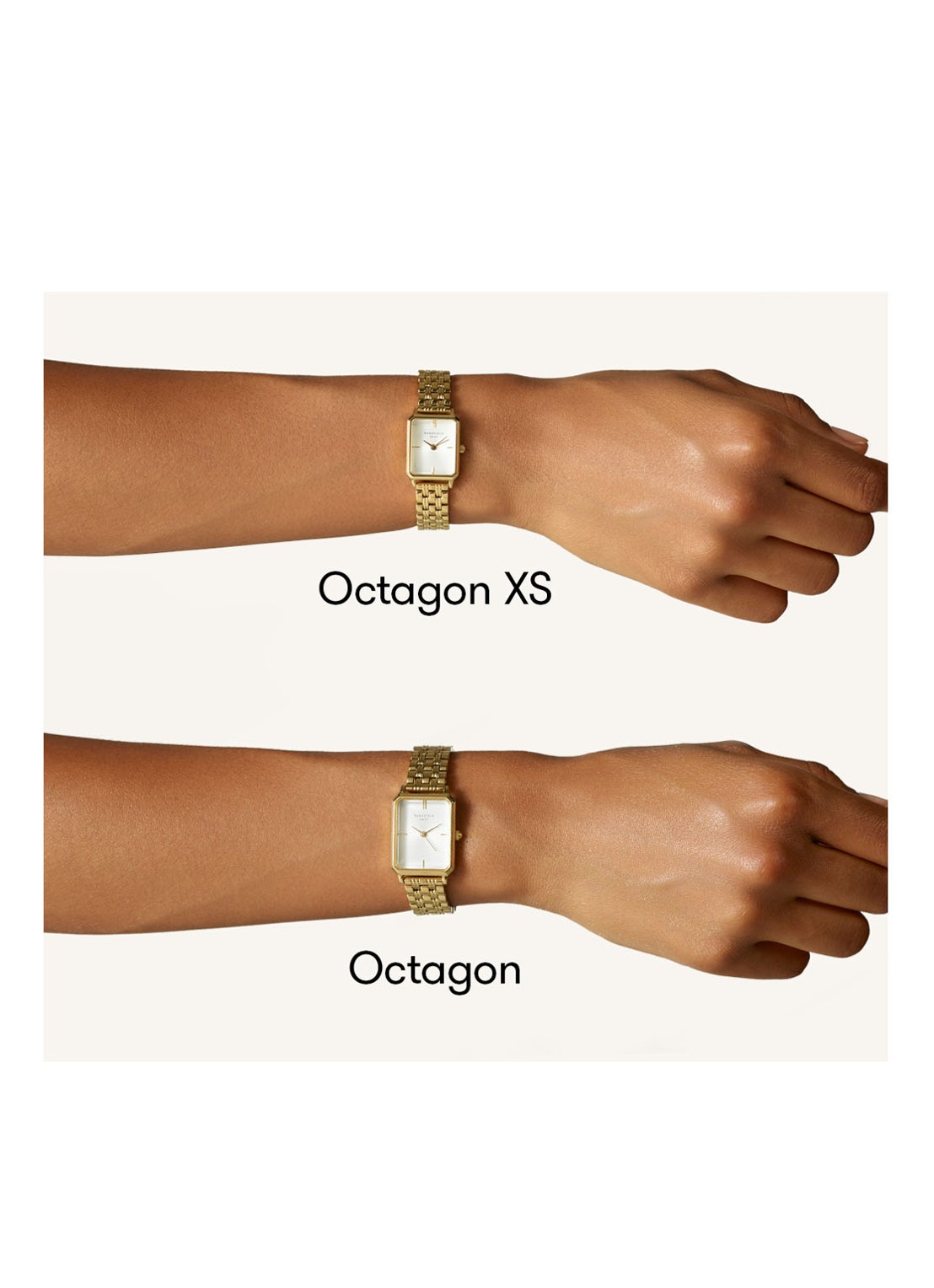Rosefield Octagon XS horloge OBGSG-O61 - detail 3 goud