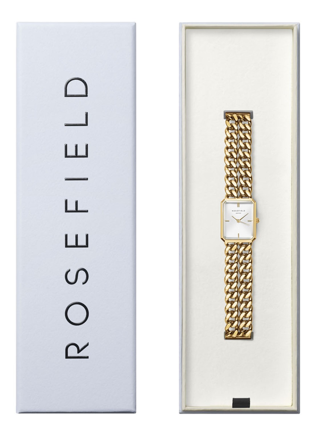 Rosefield Octagon XS Studio horloge SWGSG-O76 - voorkant 4 goud