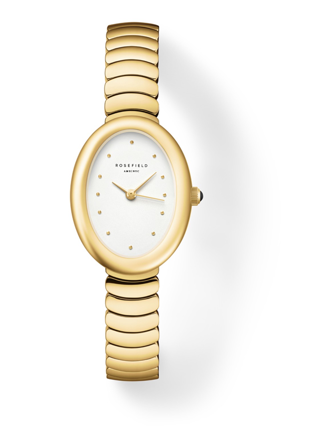 Rosefield Ovale horloge OVWGSG-OV19 - voorkant goud