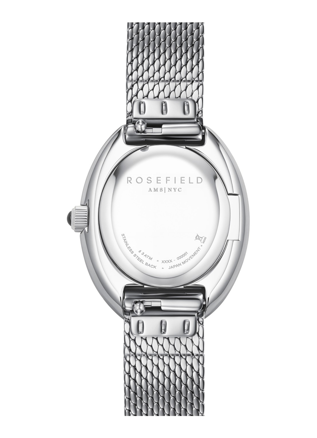 Rosefield Ovale horloge - detail 3 ovnsms-ov25 - zilver