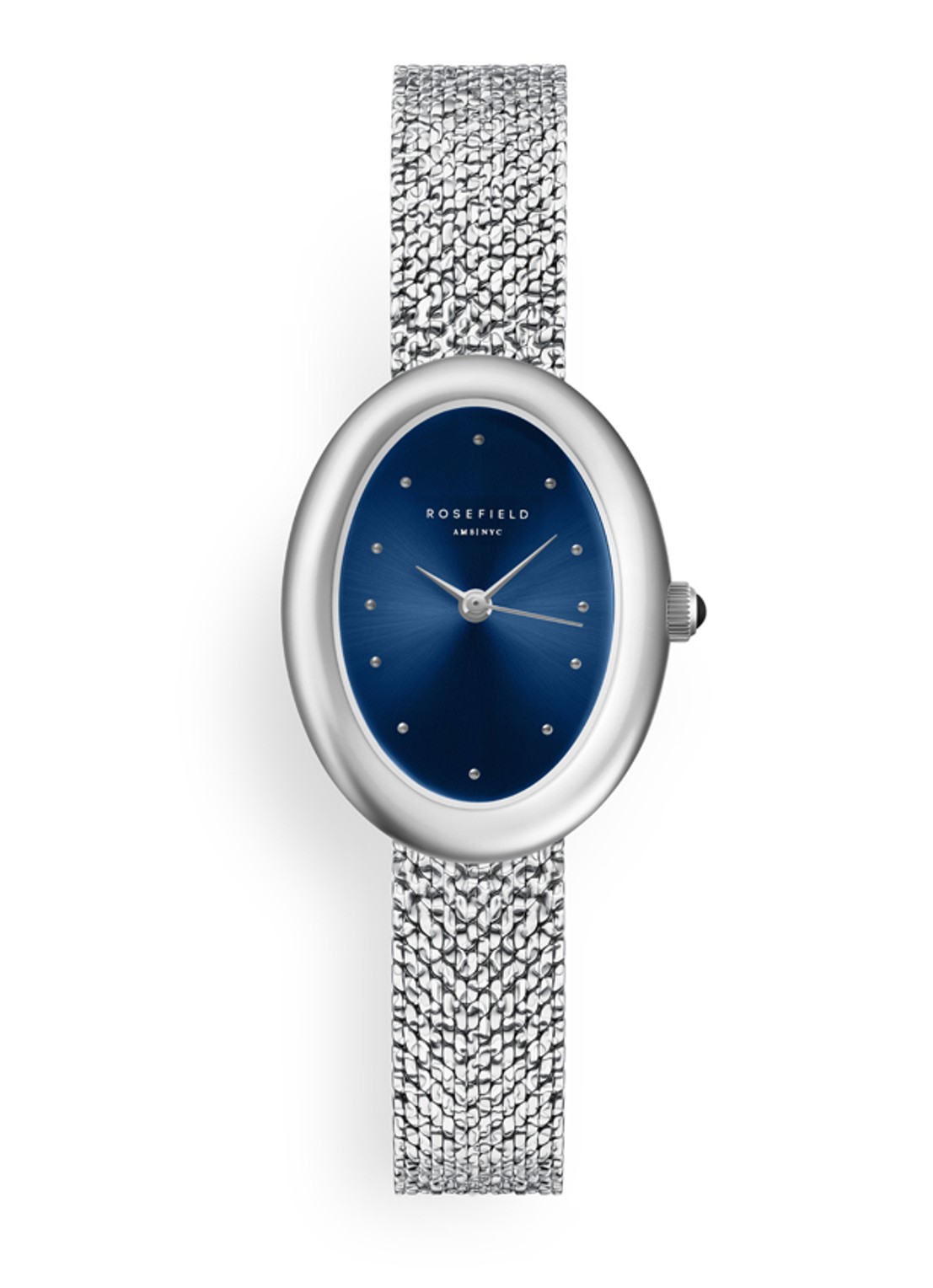 Rosefield Ovale horloge - voorkant ovnsms-ov25 - zilver