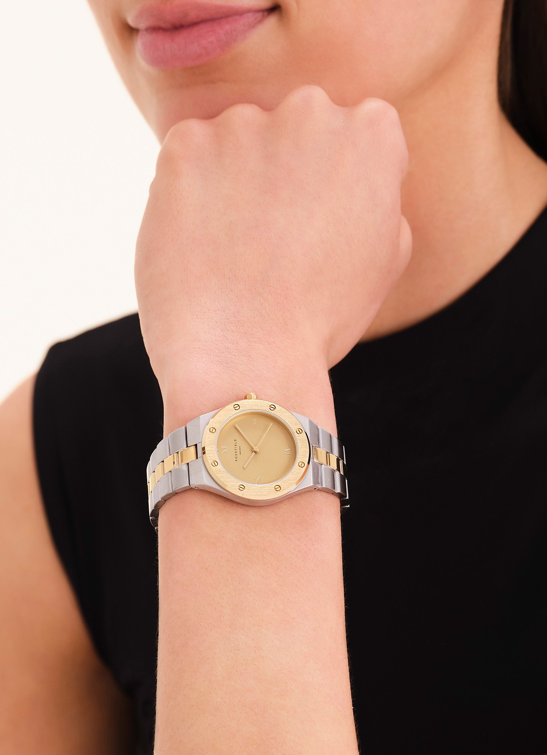Rosefield Rose horloge SPCDSD-SP05 - voorkant 2 zilver