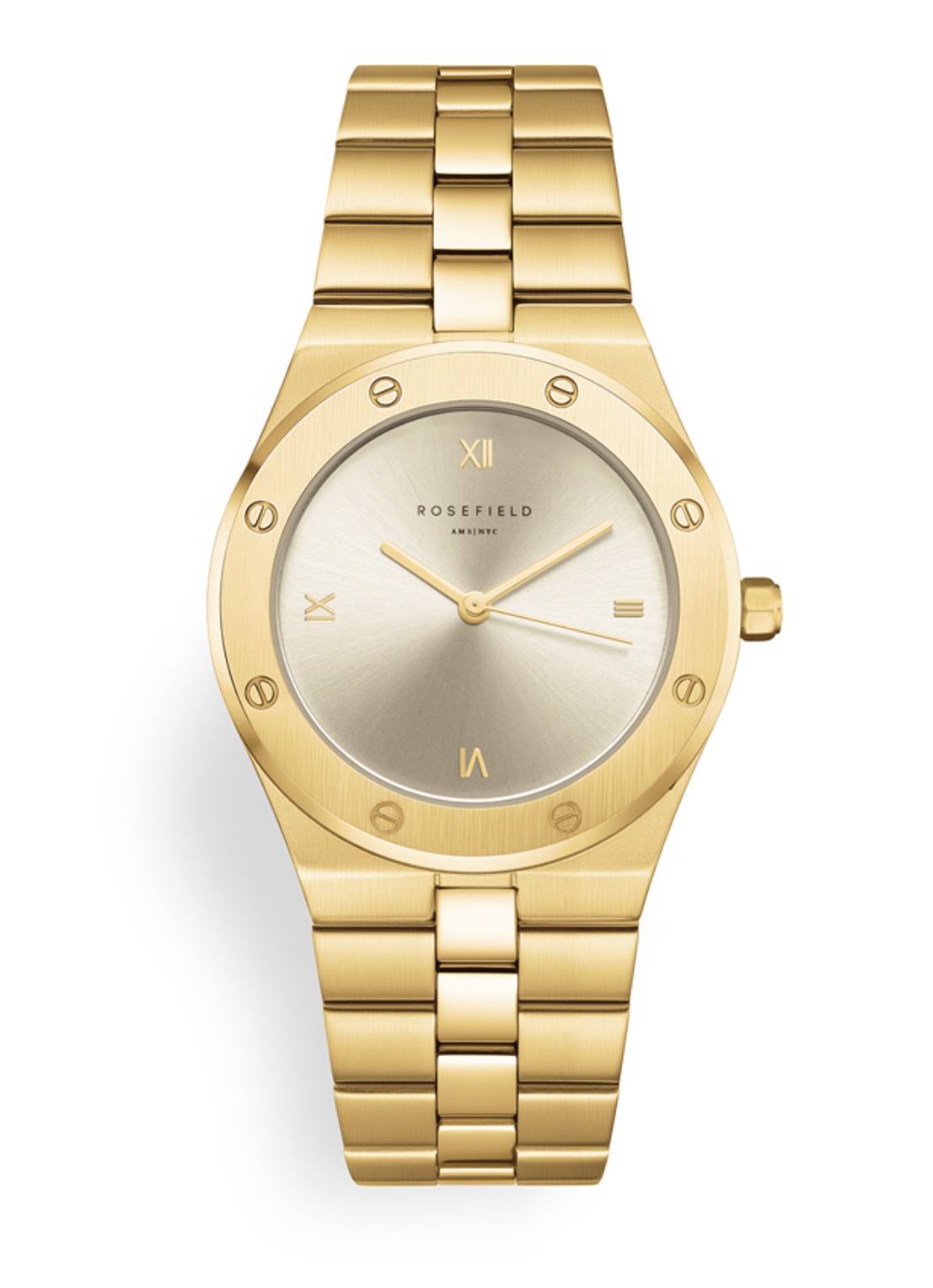 Rosefield Rose horloge SPCGSG-SP01 - voorkant 5 goud