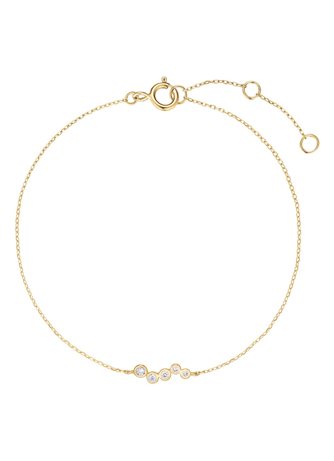 Rosefield Short Wave armband van 14 karaat geelgoud - detail 4 goud