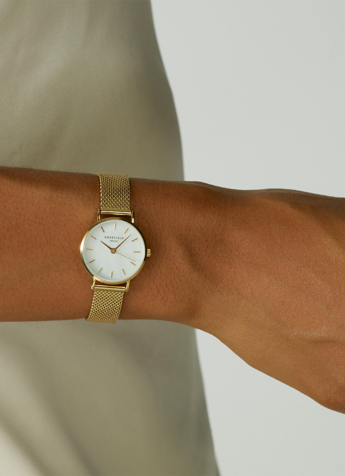 Rosefield Small Edit horloge SMGMG-S06 - voorkant 2 goud