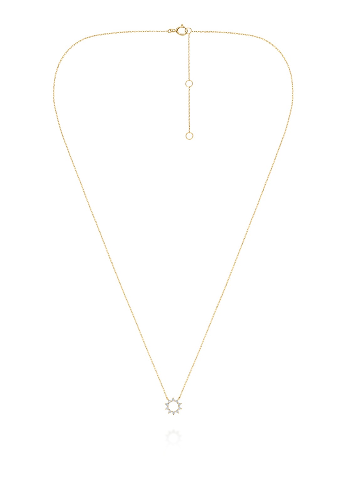 Rosefield Sun ketting van 14 karaat geelgoud - detail 3 goud