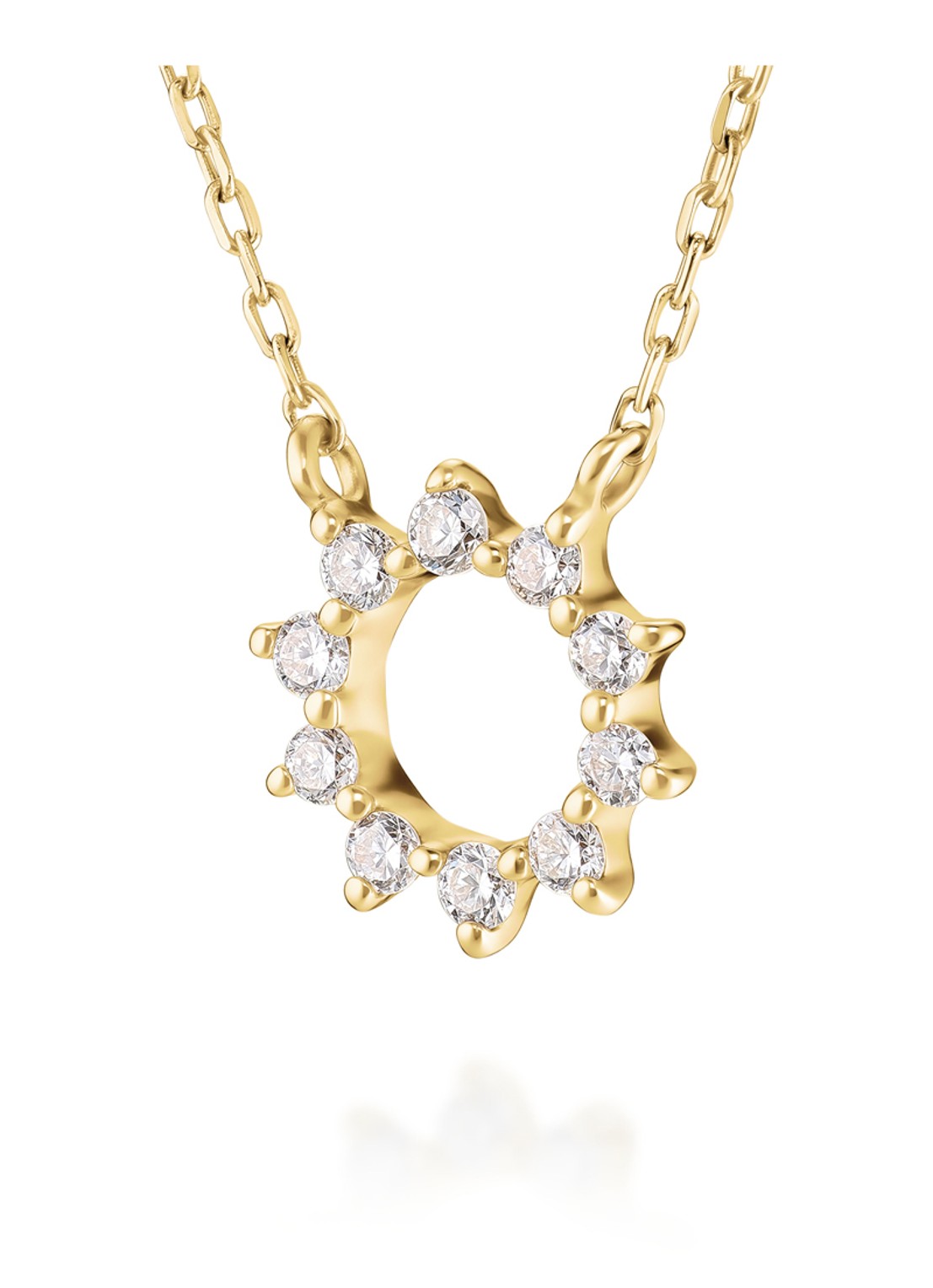 Rosefield Sun ketting van 14 karaat geelgoud - detail 4 goud